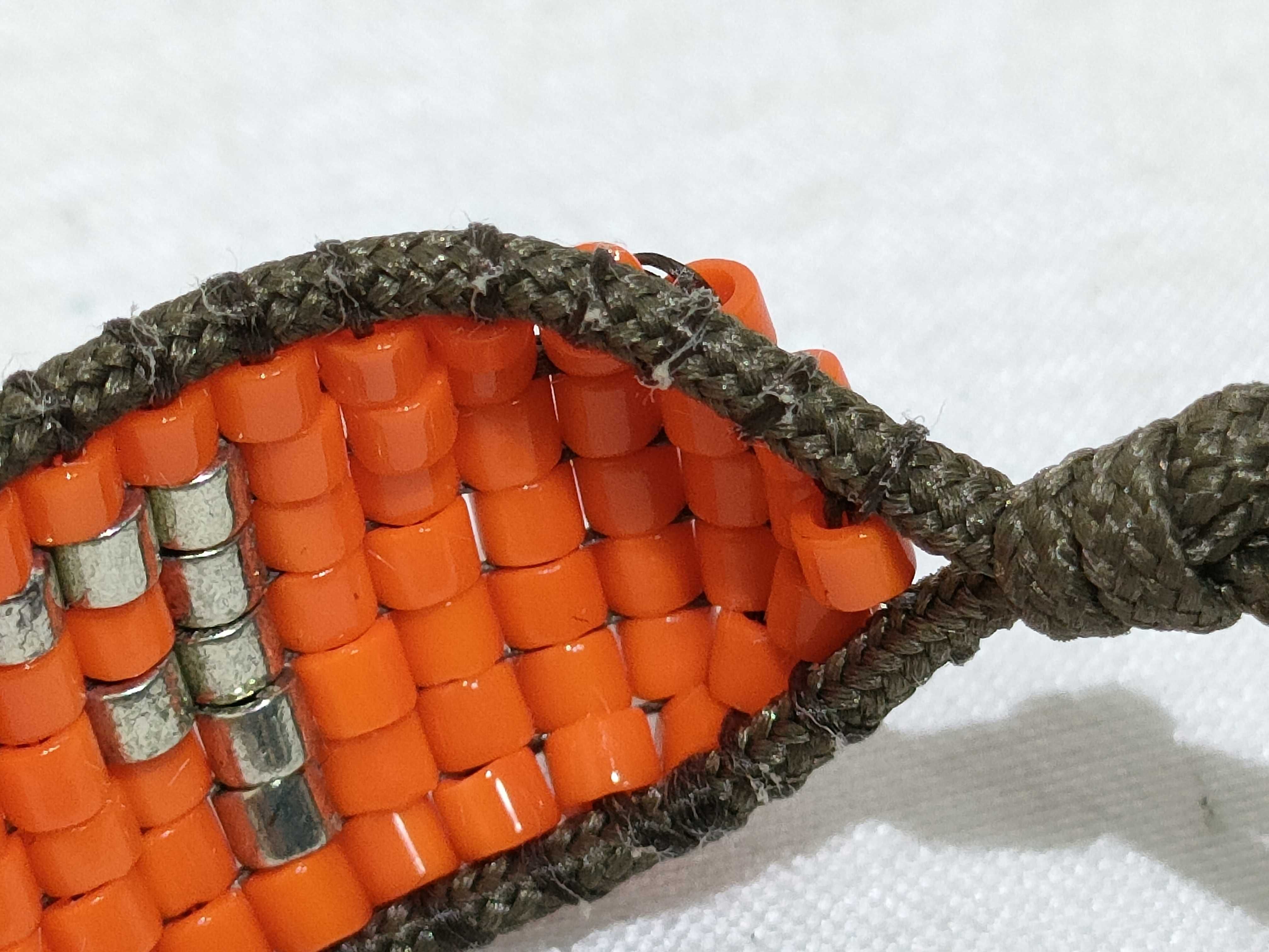 Signature Bracelet, Beaded, Orange Bracelet/Bangle — view 8