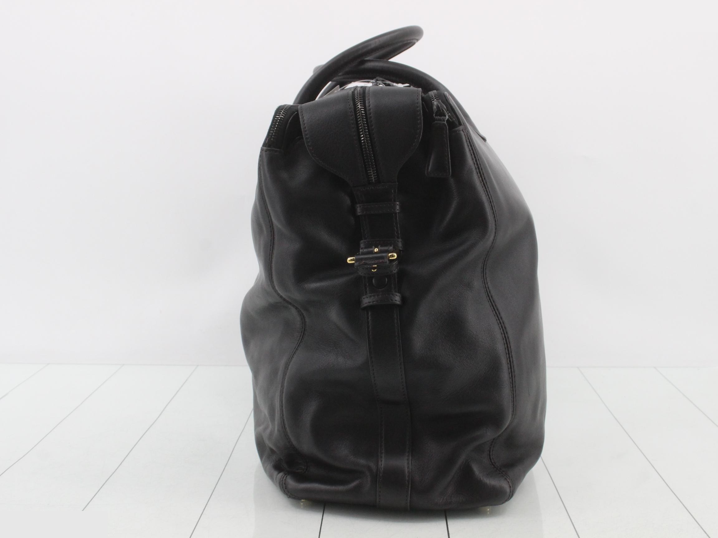 Boston bag, lambskin, black, serial number 5, 5860722 — view 3