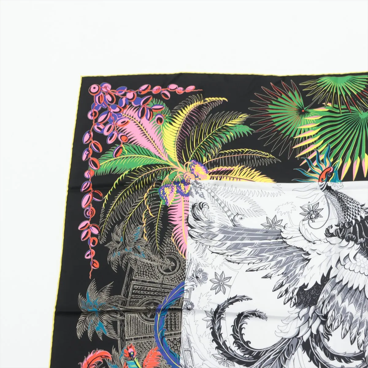Carre 90 Mythiques phoenix Myth of the Phoenix Scarf Silk Black x Multicolor — view 2