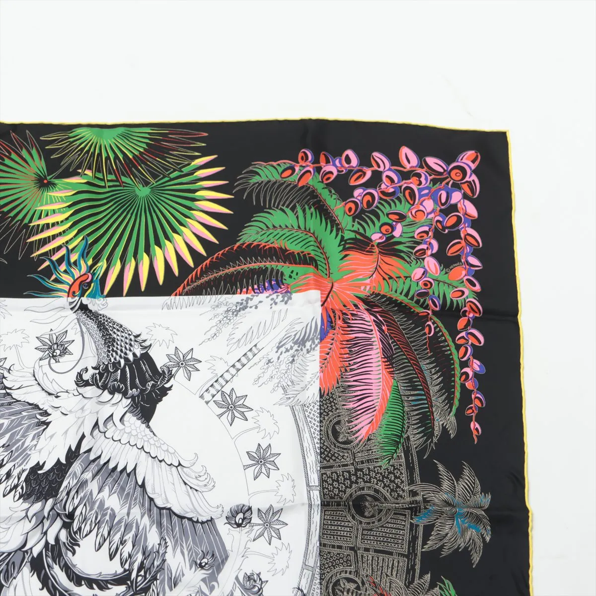 Carre 90 Mythiques phoenix Myth of the Phoenix Scarf Silk Black x Multicolor — view 3