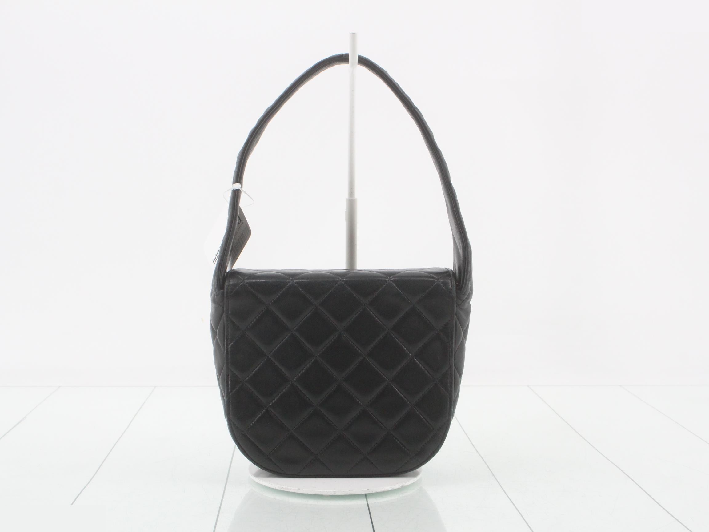 Matelassé Leather One-Shoulder Bag — view 2