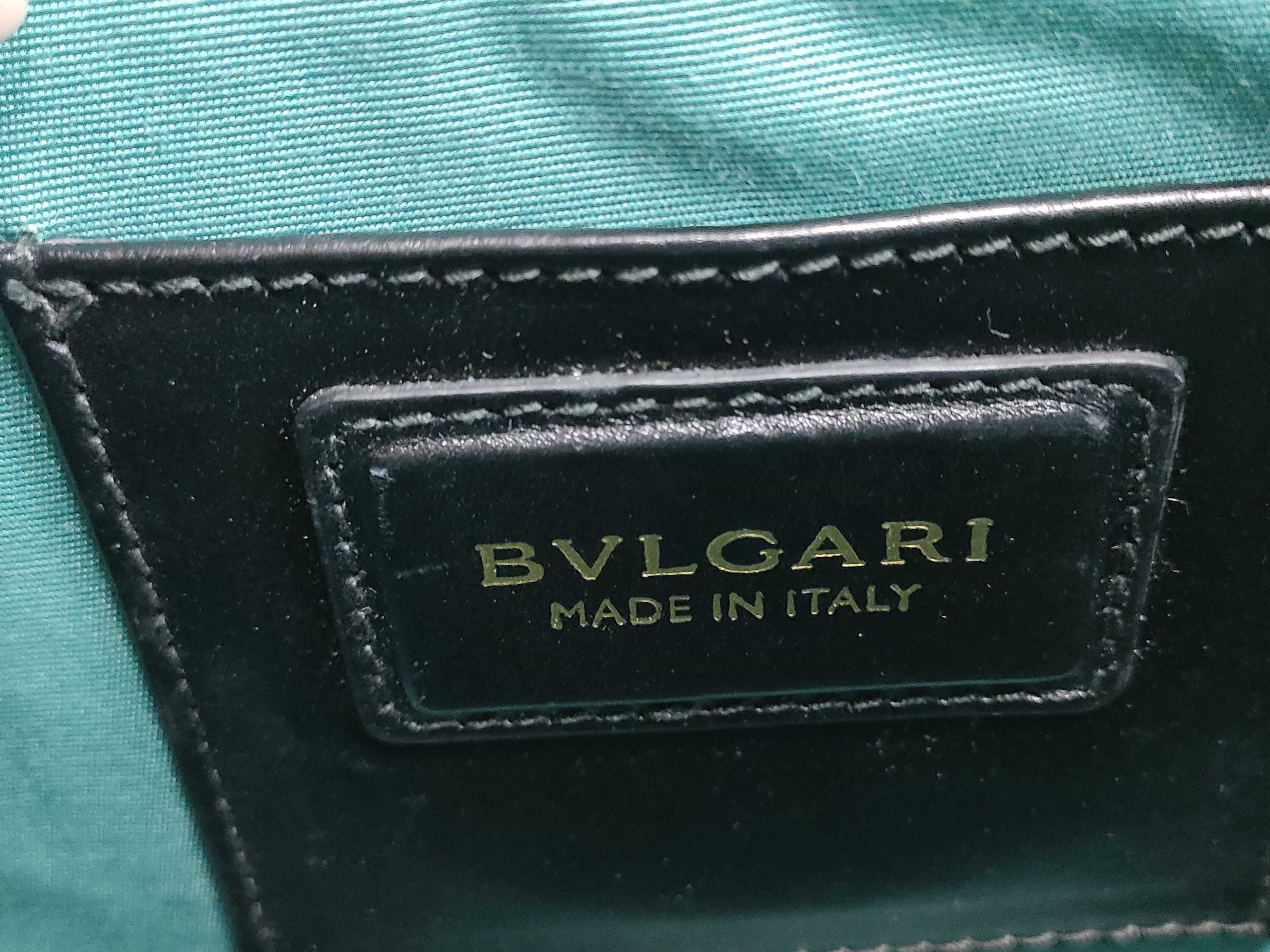 Bulgari Serpenti Bicolor Leather Chain Shoulder Bag Black Shoulder Bag — view 12