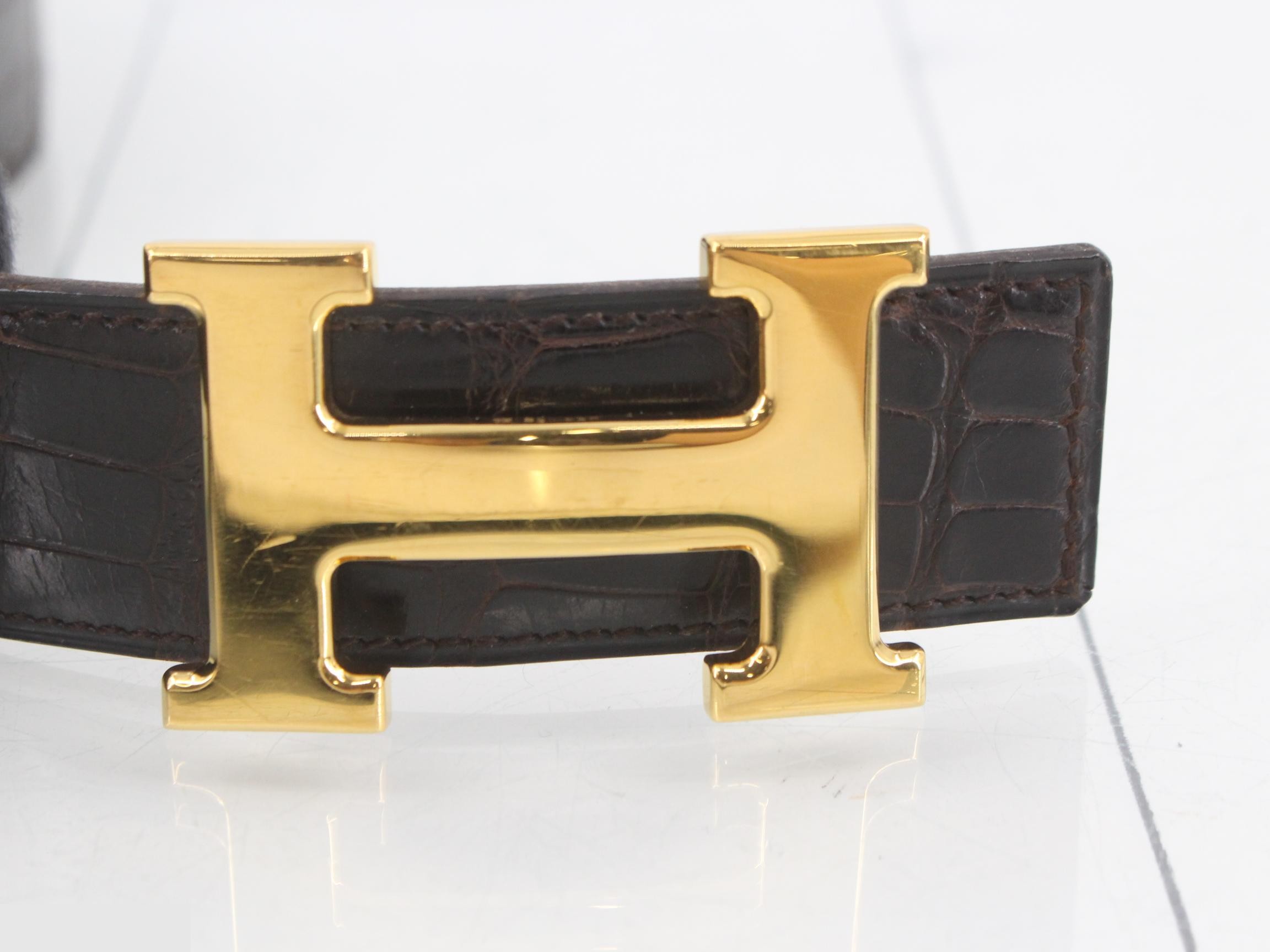 Constance H Belt, Brown Alligator — view 3