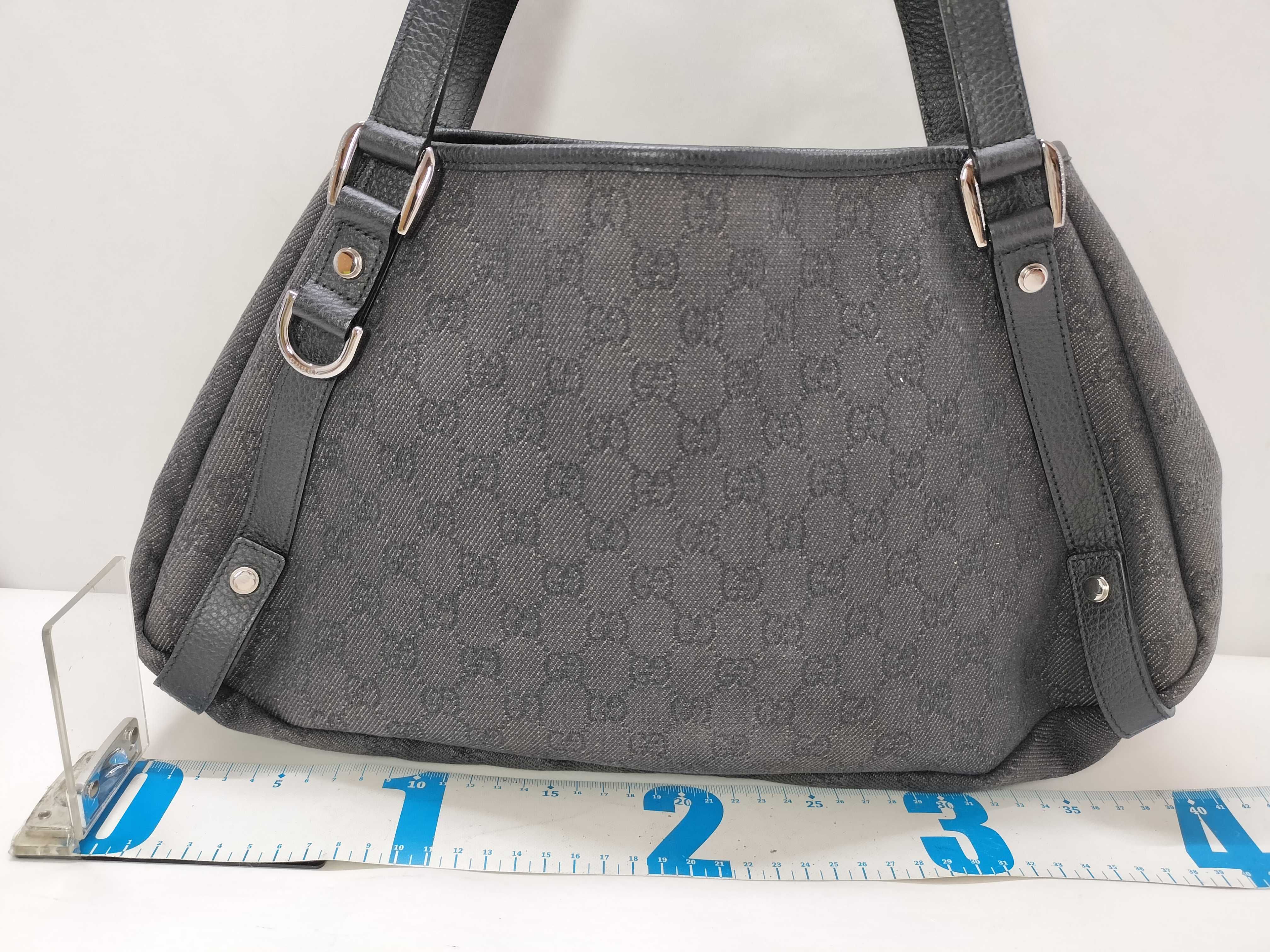 GG Canvas Black Canvas GG Monogram Shoulder Bag Tote Bag — view 2