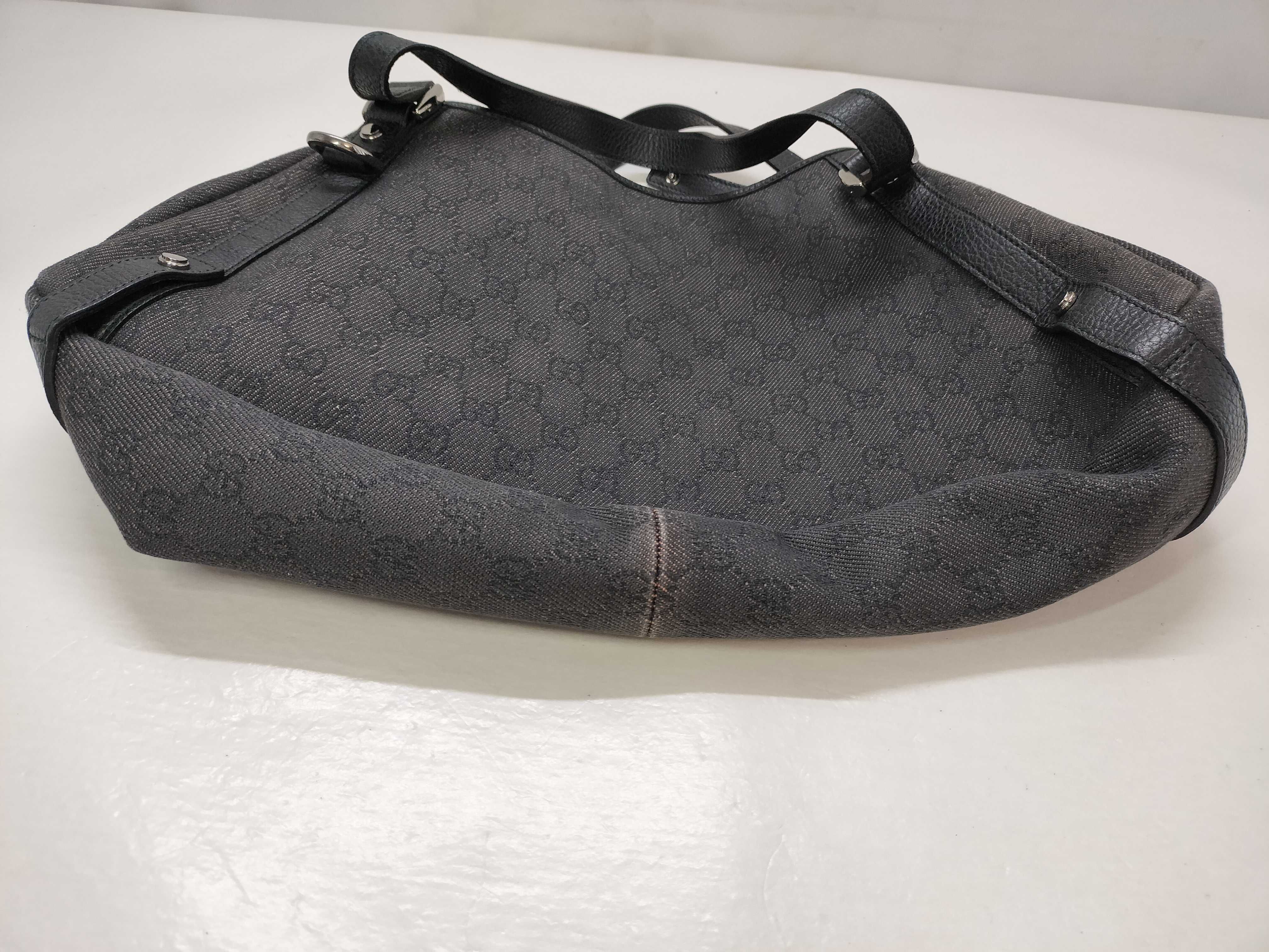 GG Canvas Black Canvas GG Monogram Shoulder Bag Tote Bag — view 13