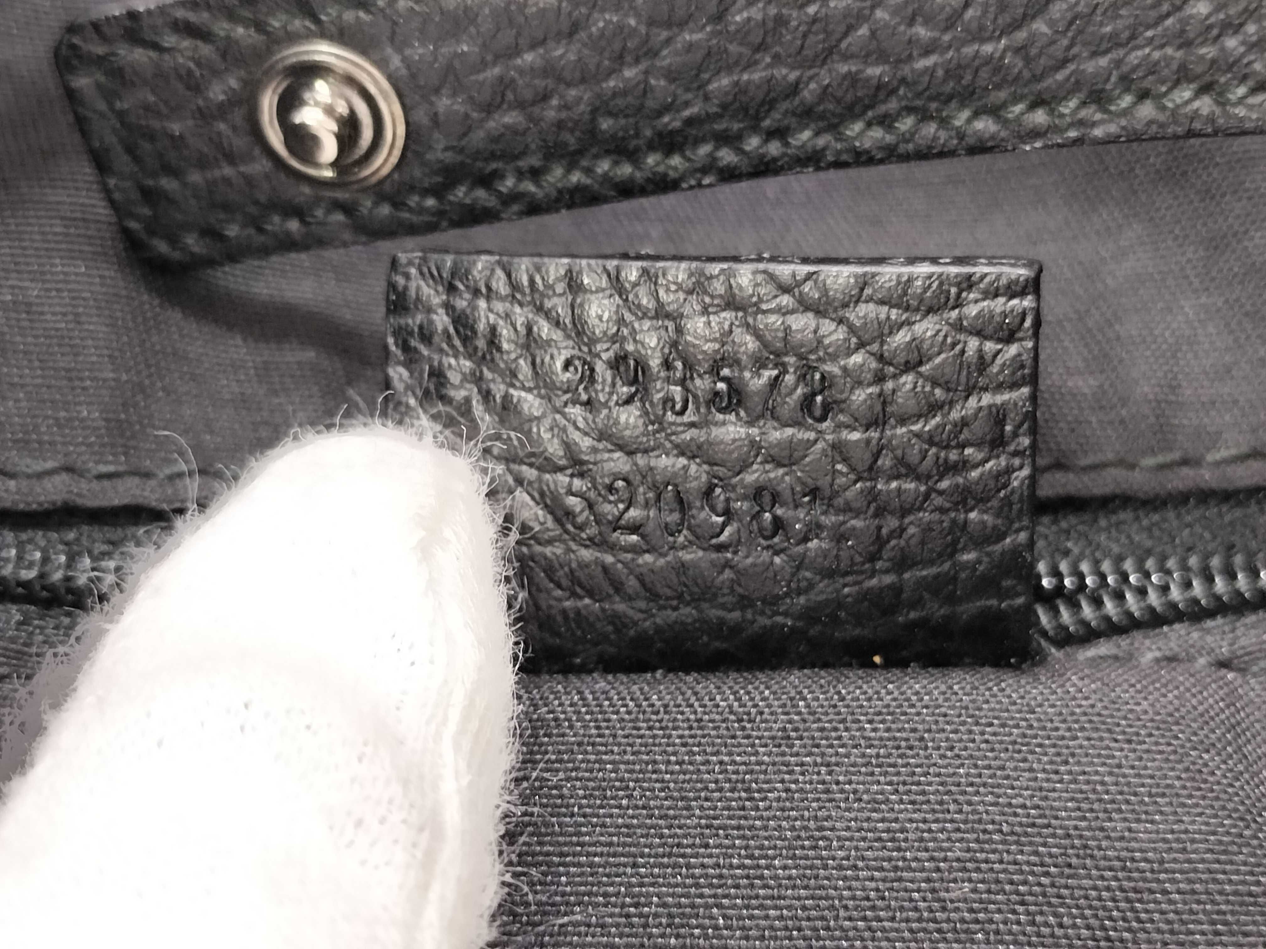 GG Canvas Black Canvas GG Monogram Shoulder Bag Tote Bag — view 9