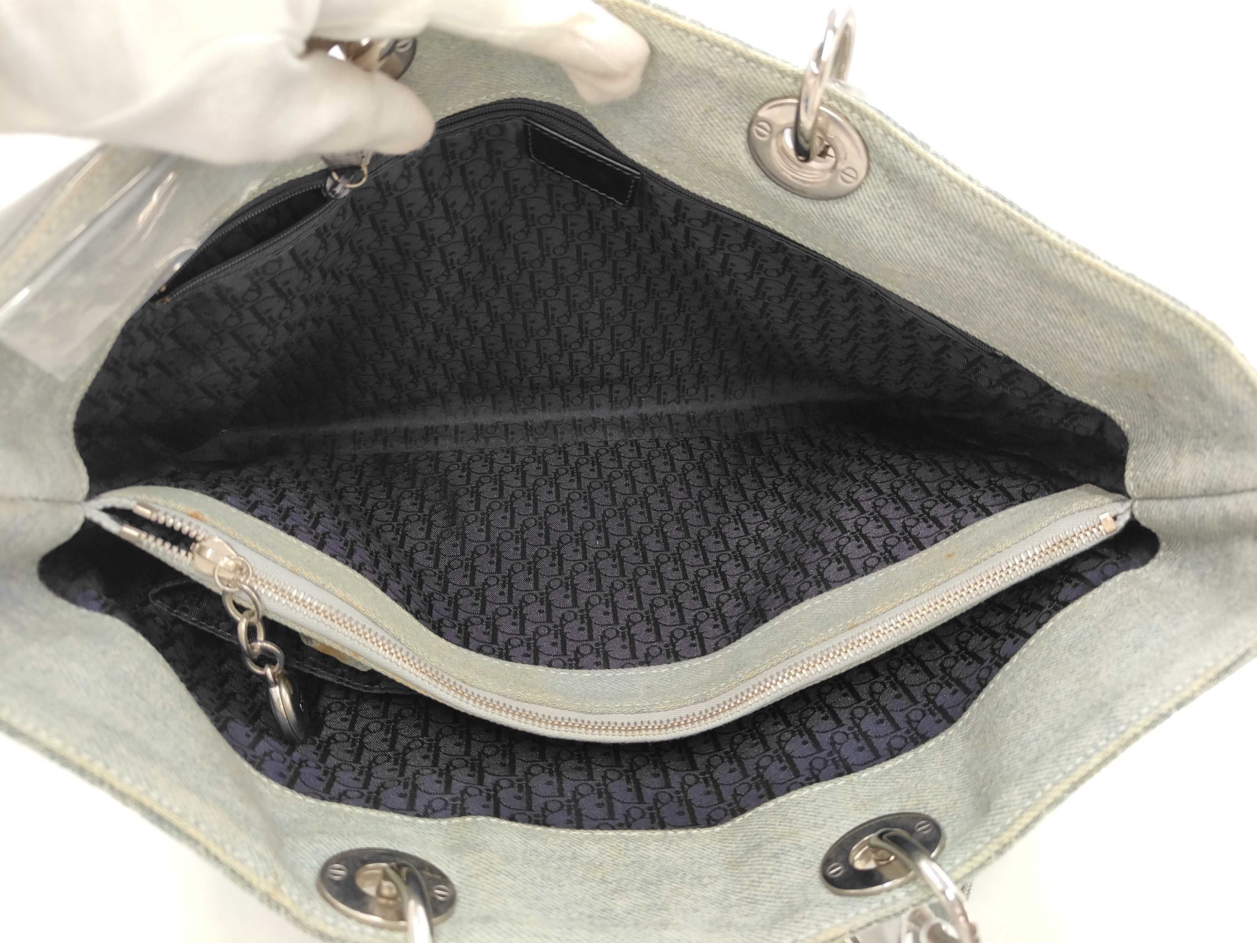 Lady Dior Denim 2-way Handbag Shoulder Handbag — view 11