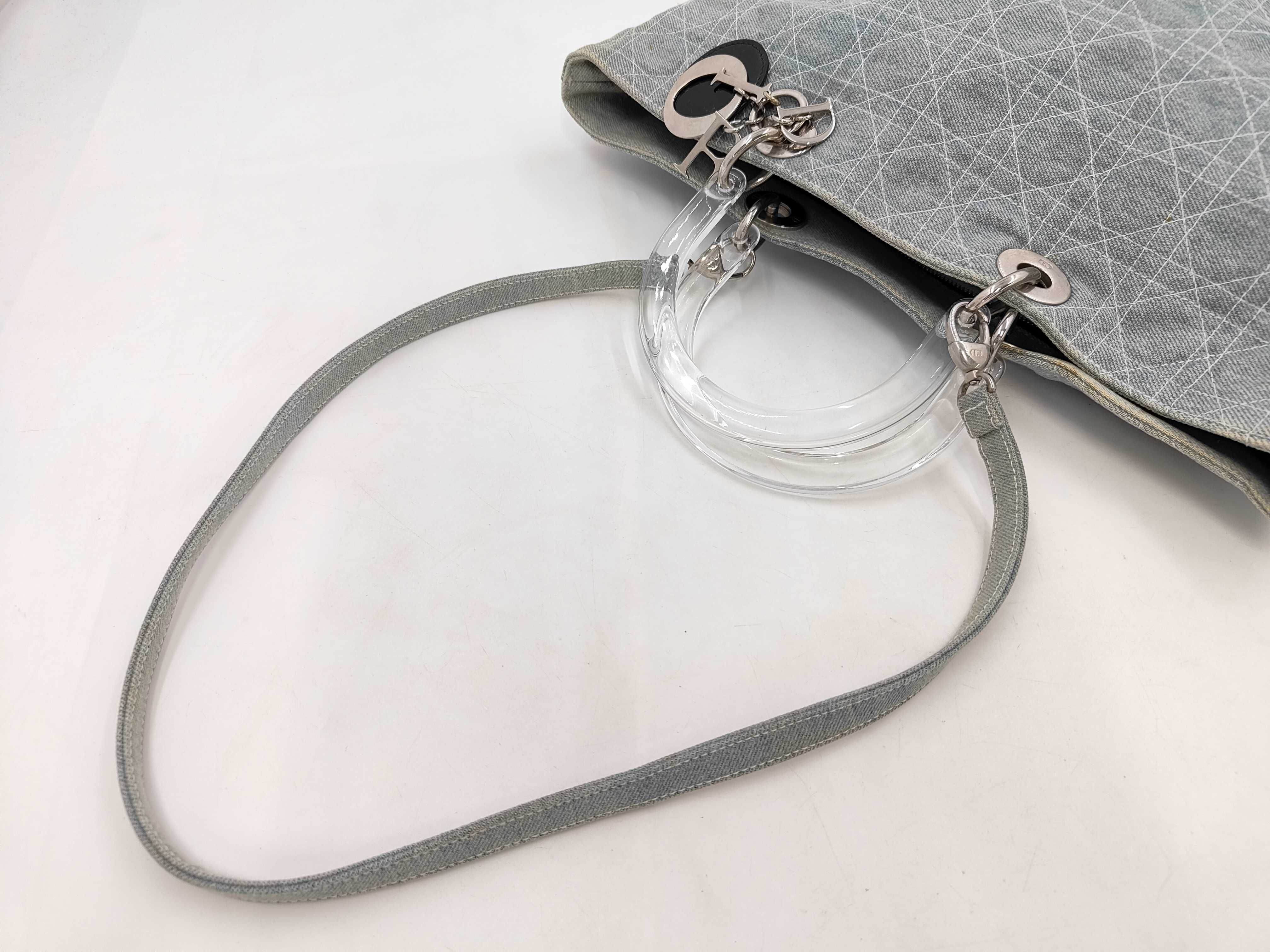 Lady Dior Denim 2-way Handbag Shoulder Handbag — view 5