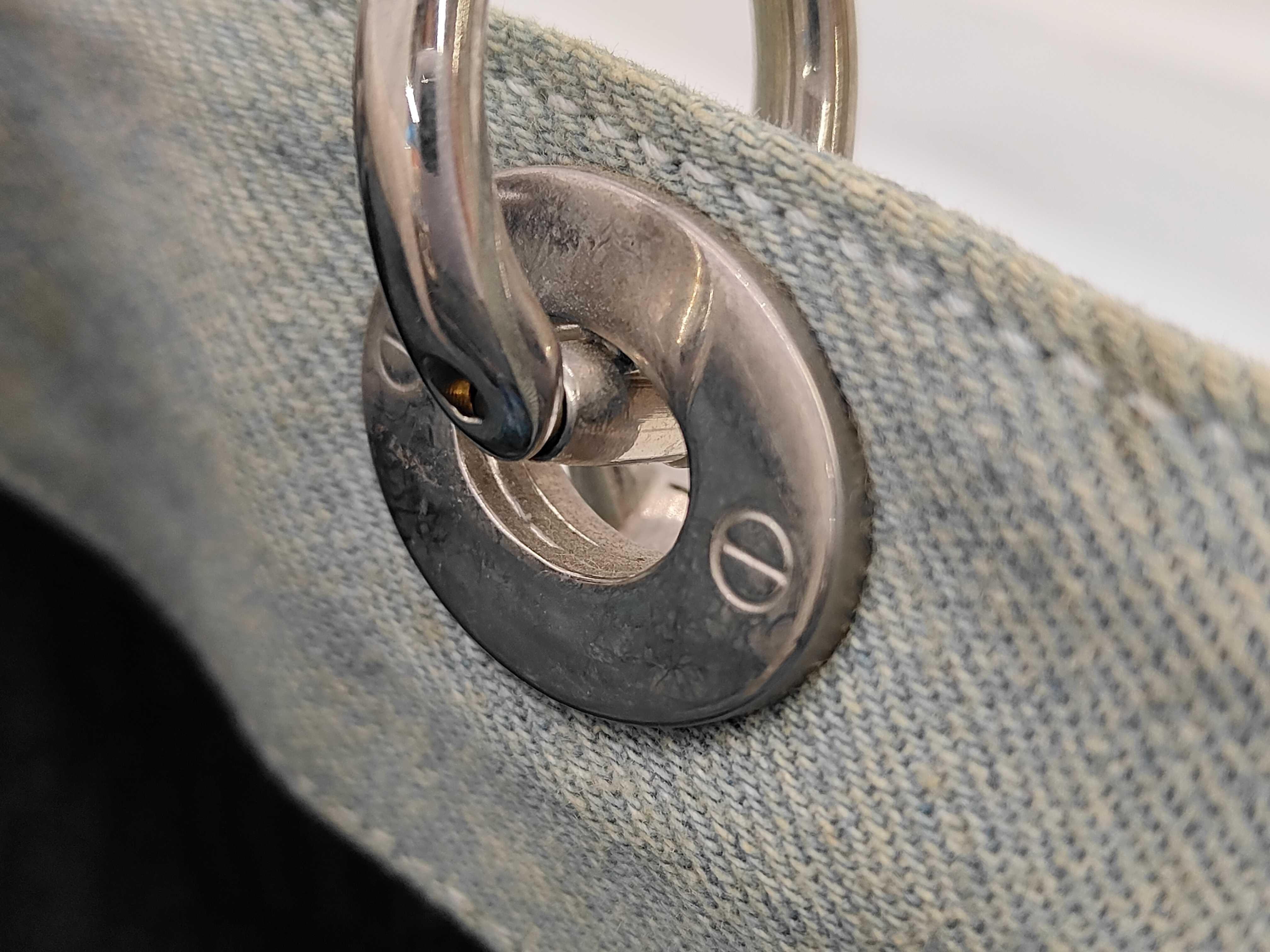 Lady Dior Denim 2-way Handbag Shoulder Handbag — view 8