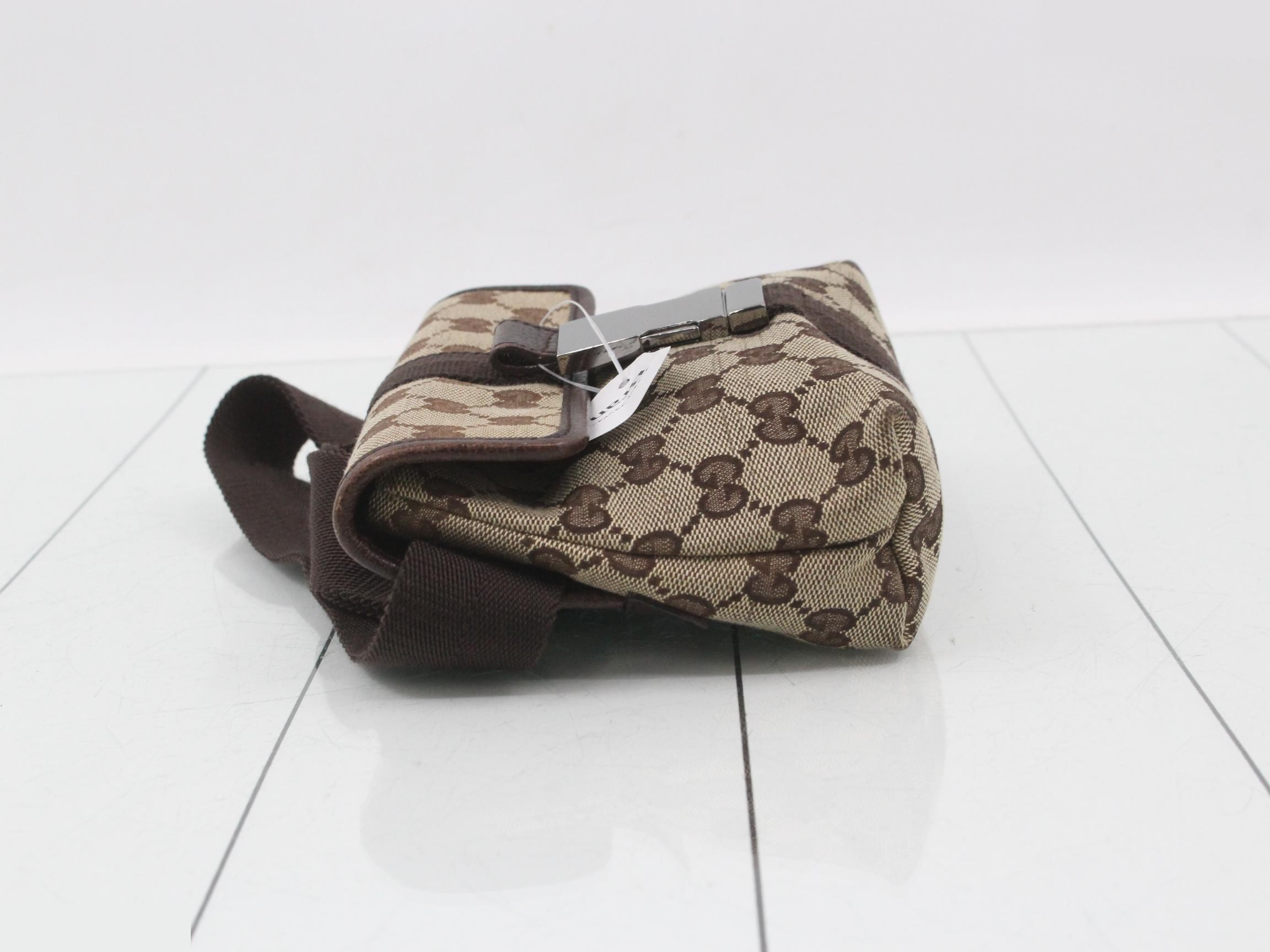 GG Canvas Body Bag, Beige/Brown Canvas — view 4