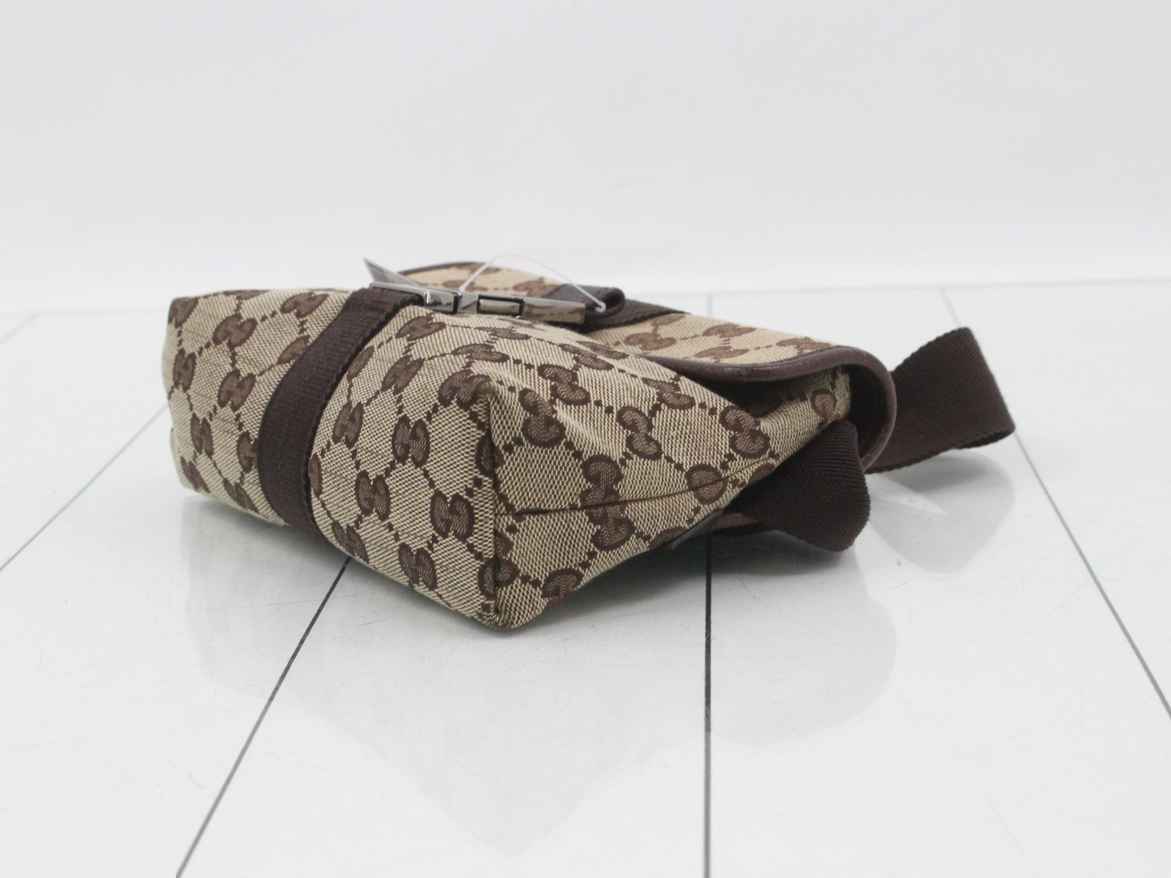 GG Canvas Body Bag, Beige/Brown Canvas — view 6