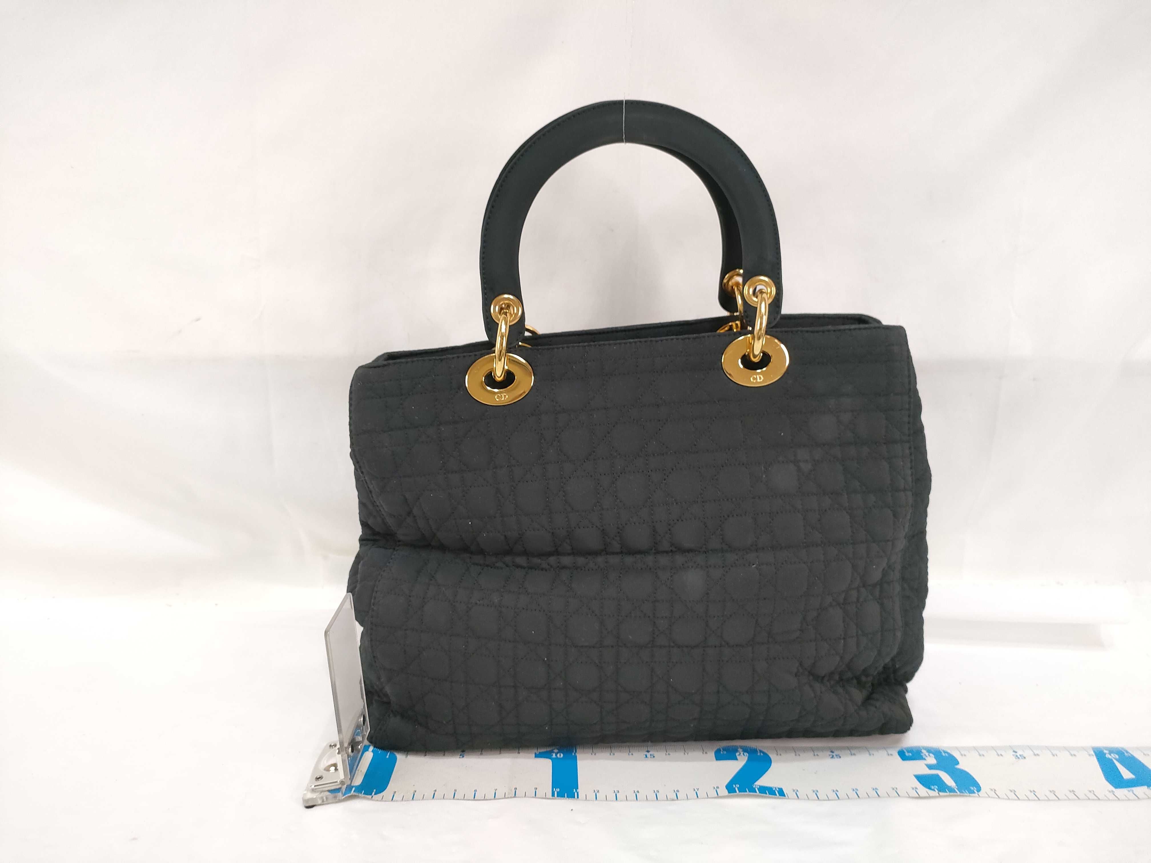 Lady Dior handbag, black nylon (with dust bag) — view 2
