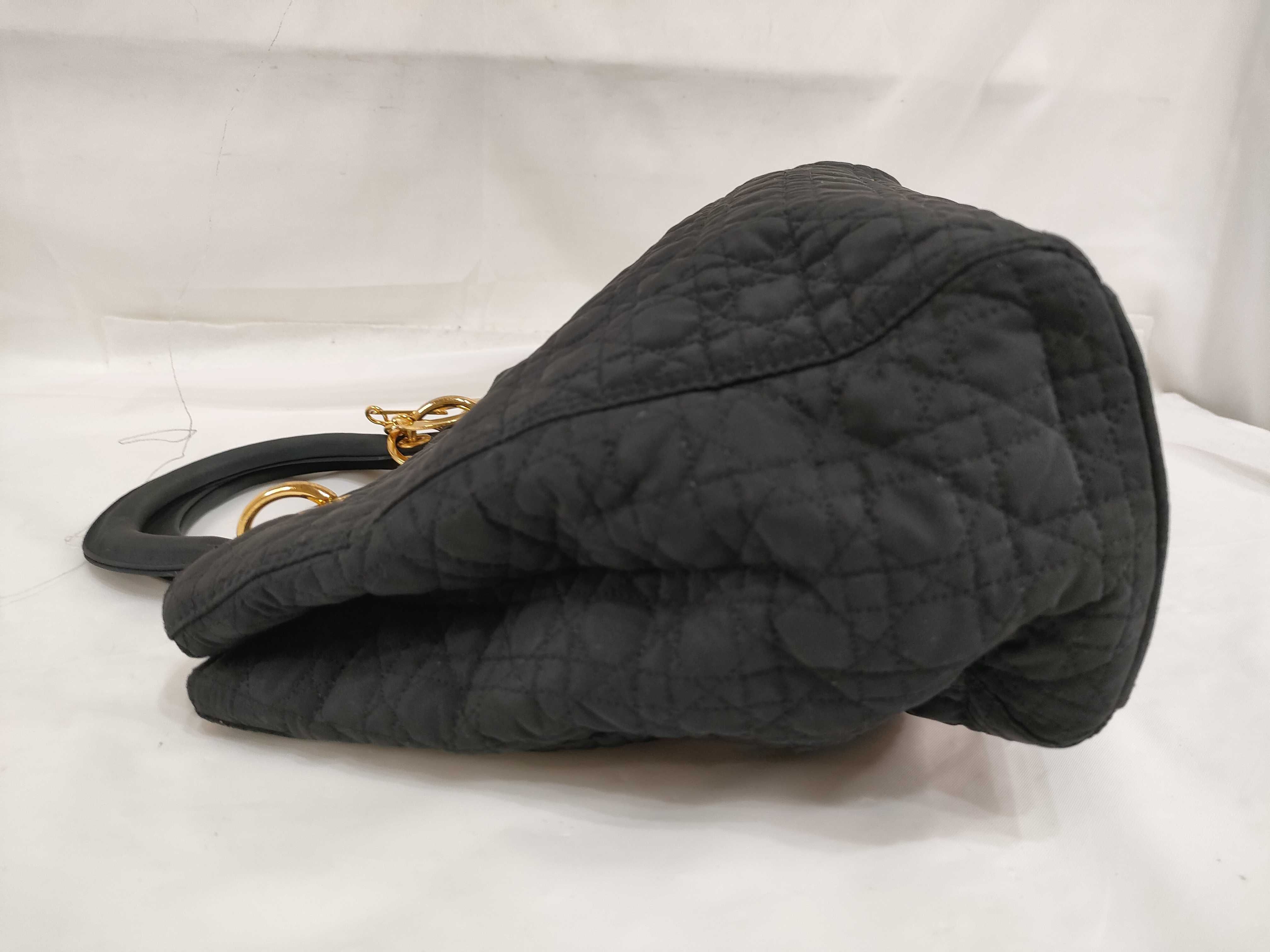 Lady Dior handbag, black nylon (with dust bag) — view 10