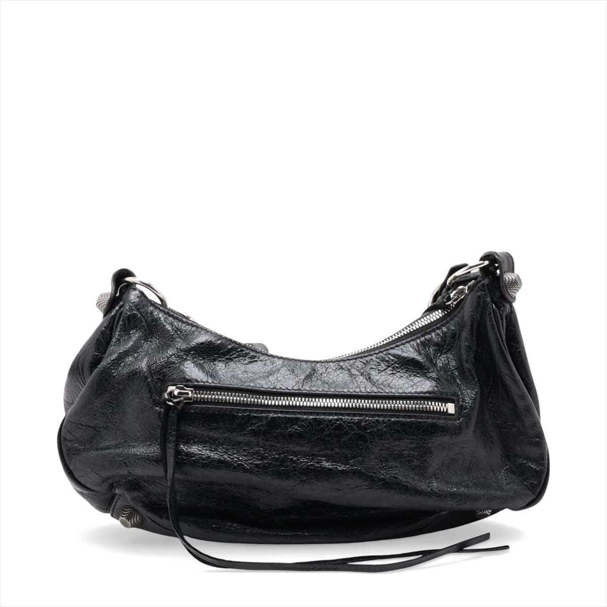 Le Cagol Leather Shoulder Bag, Black, 671307, with Mirror — view 2