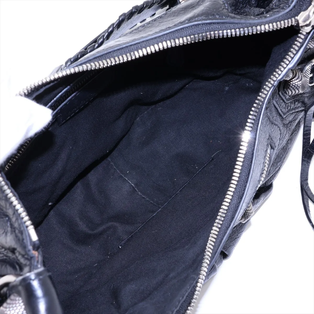 Le Cagol Leather Shoulder Bag, Black, 671307, with Mirror — view 6