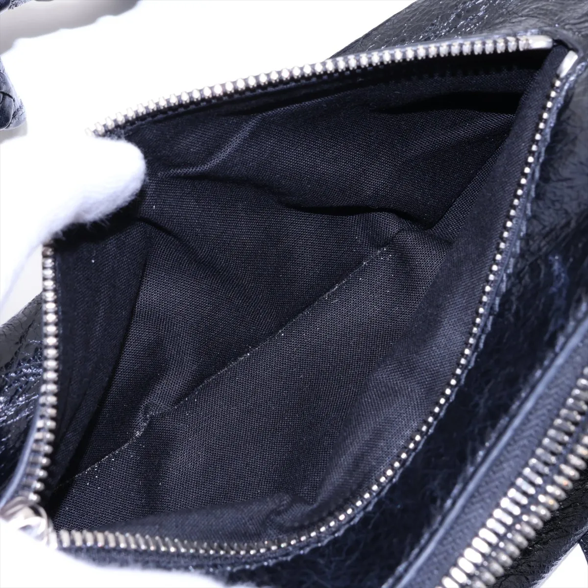Le Cagol Leather Shoulder Bag, Black, 671307, with Mirror — view 9