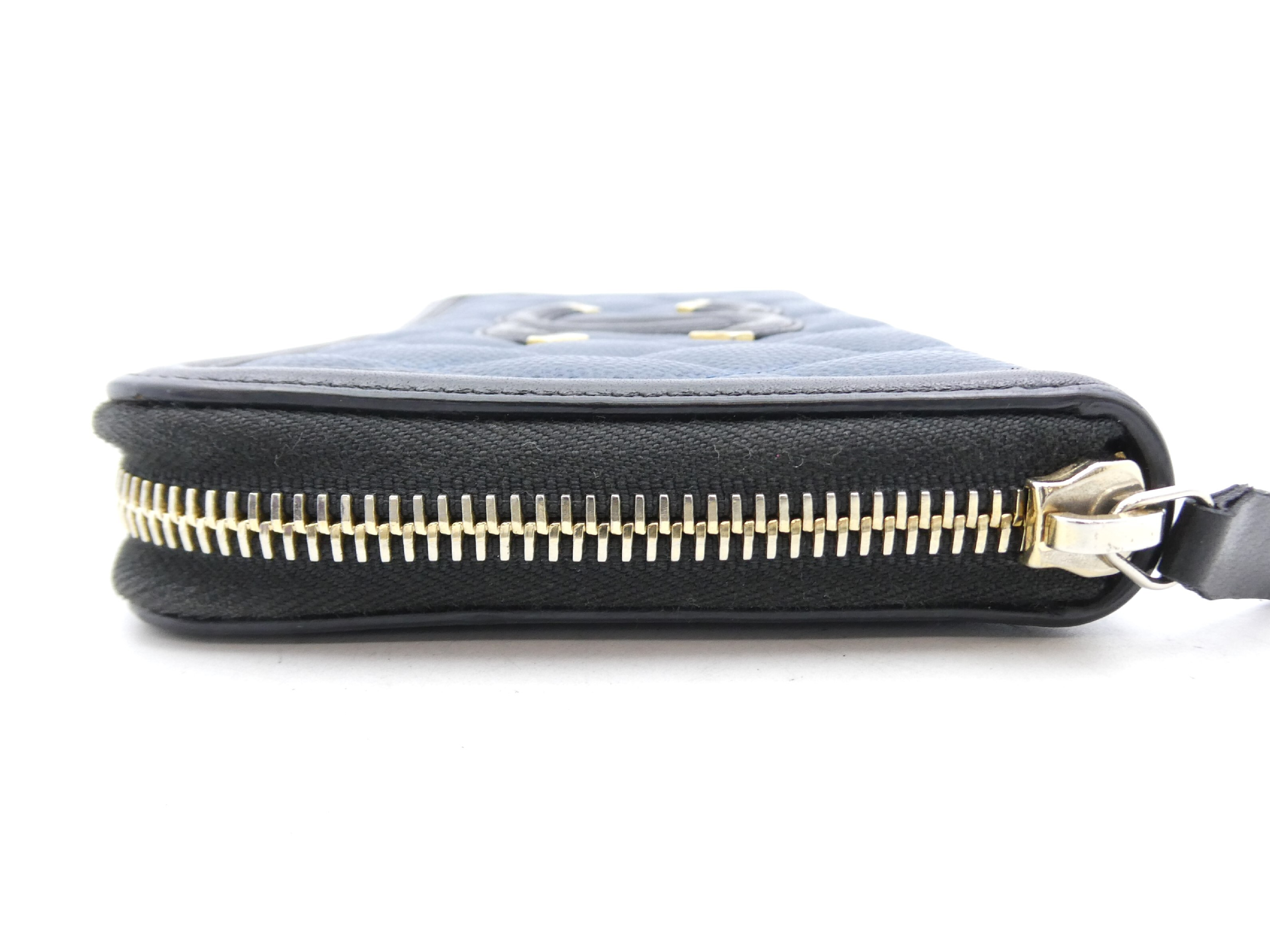 CC Filigree Matelassé Caviar Skin Wallet — view 4