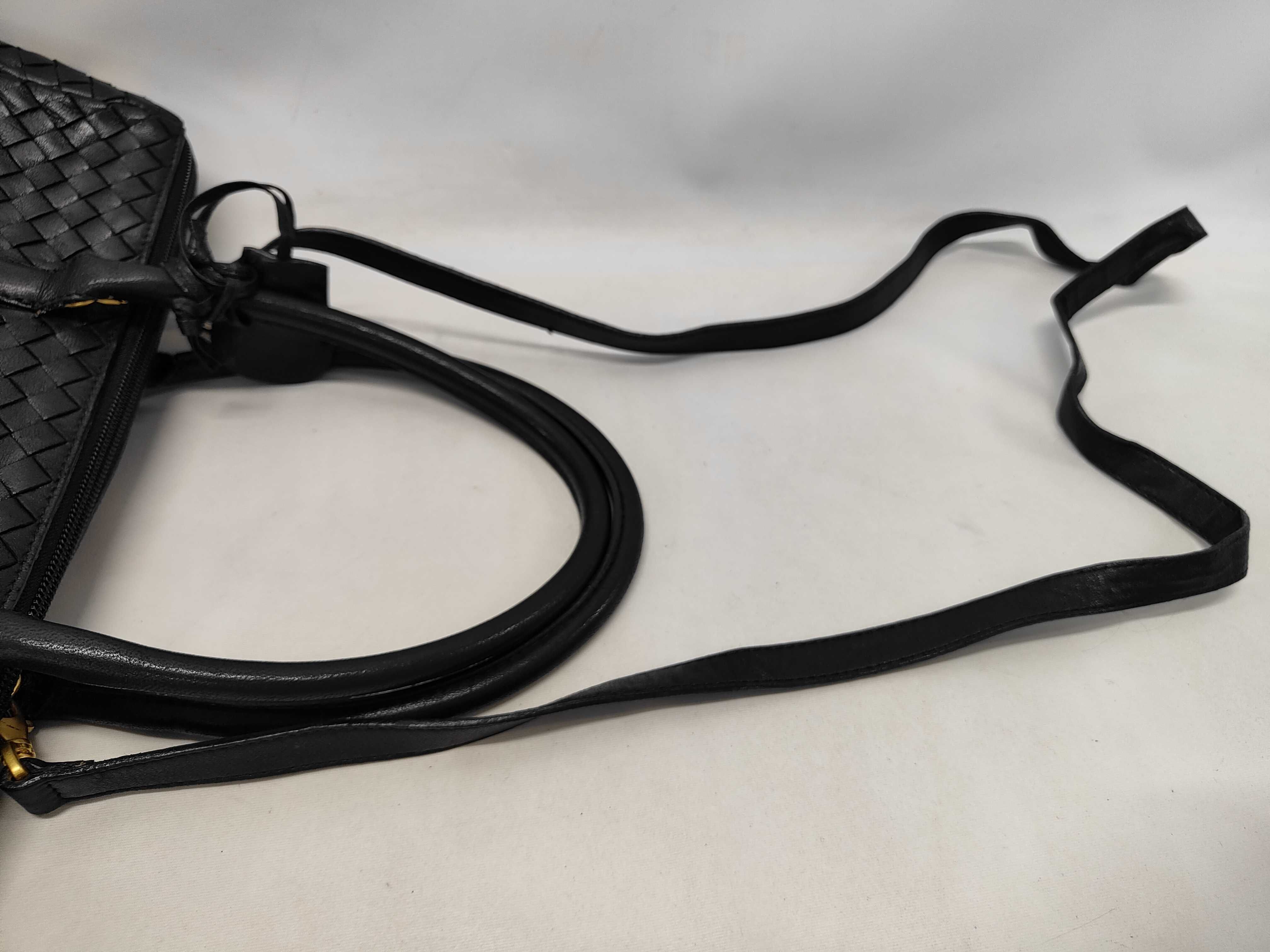 Intrecciato 2way black shoulder bag — view 3
