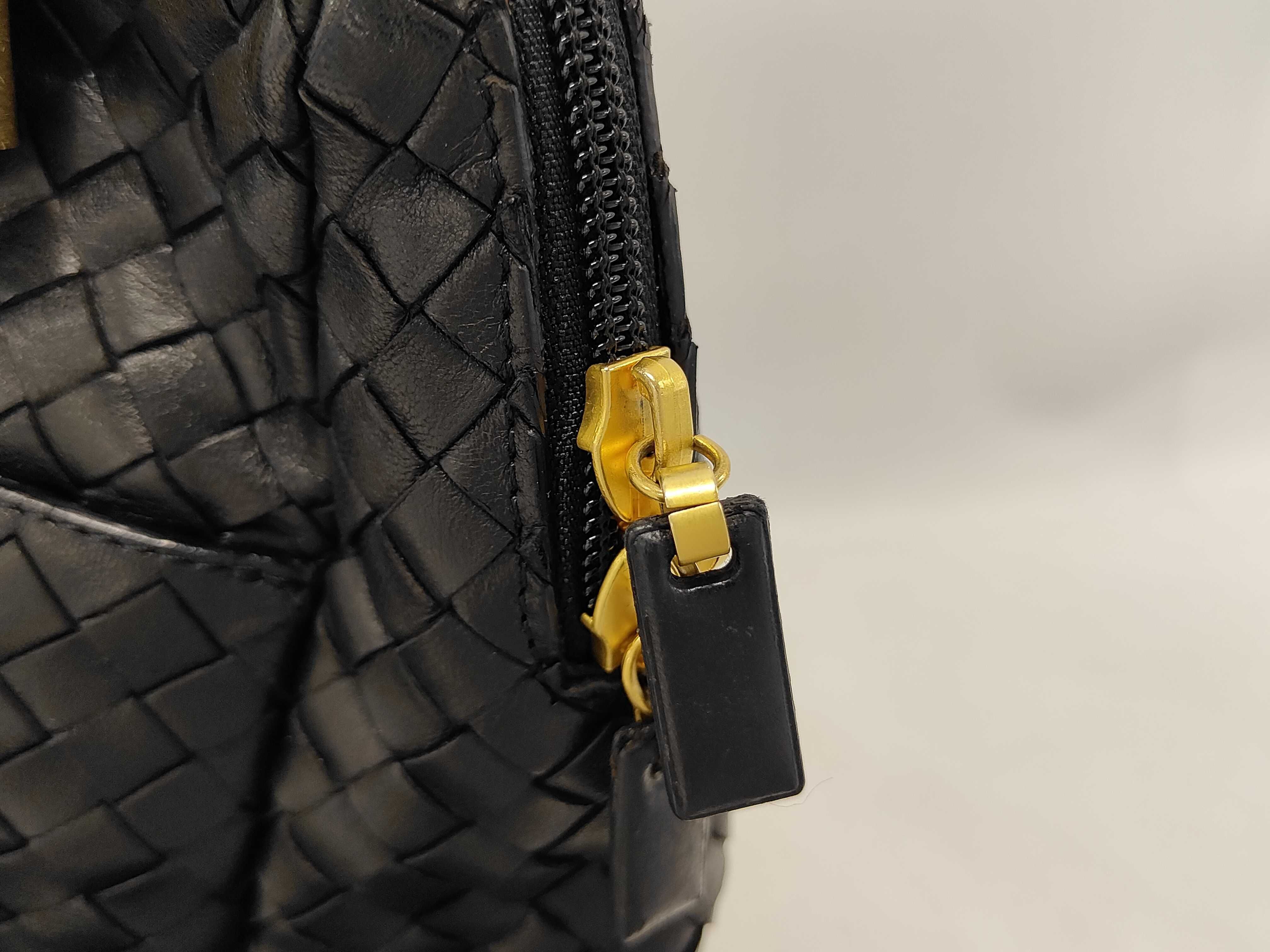 Intrecciato 2way black shoulder bag — view 5