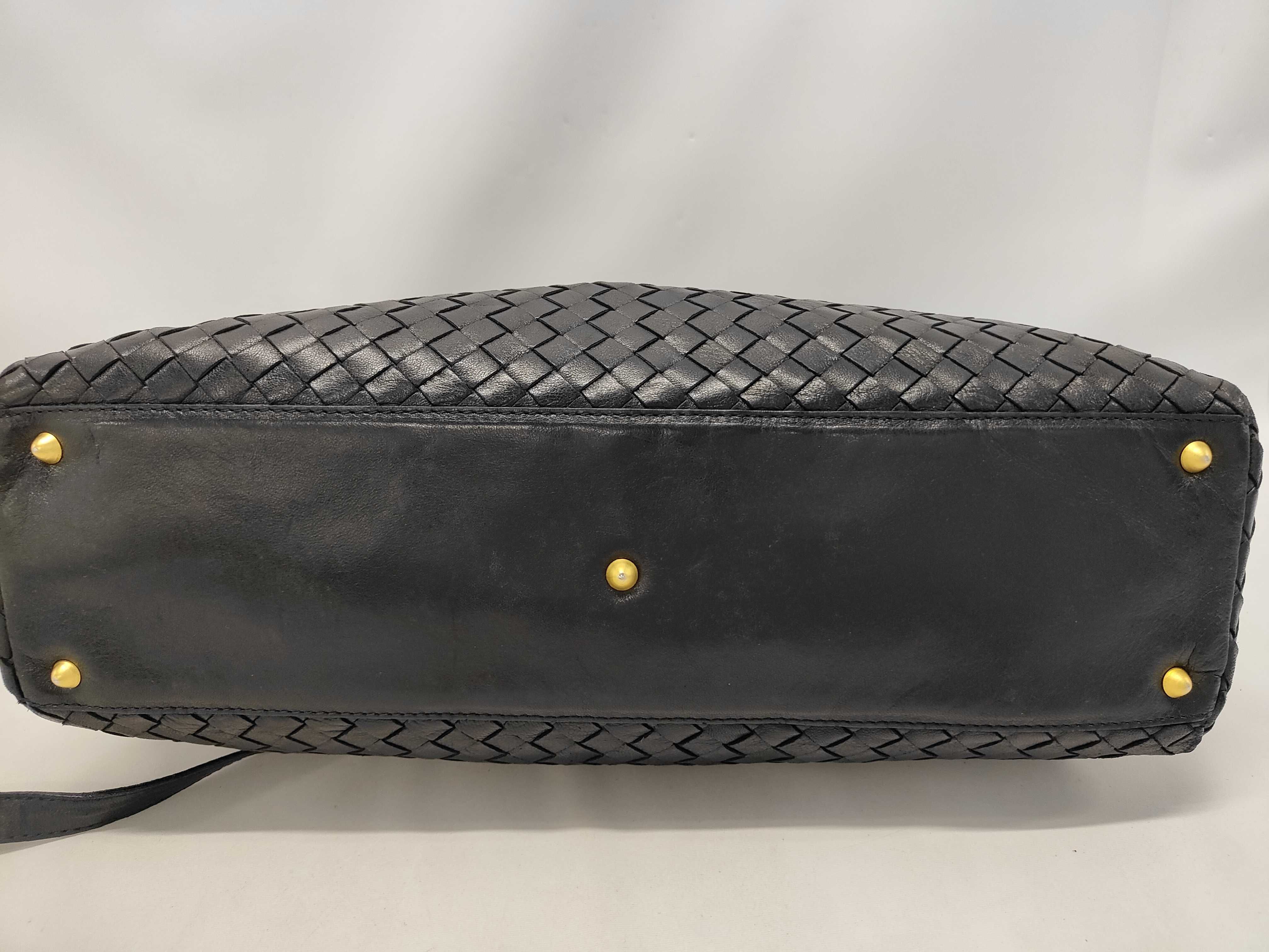 Intrecciato 2way black shoulder bag — view 7