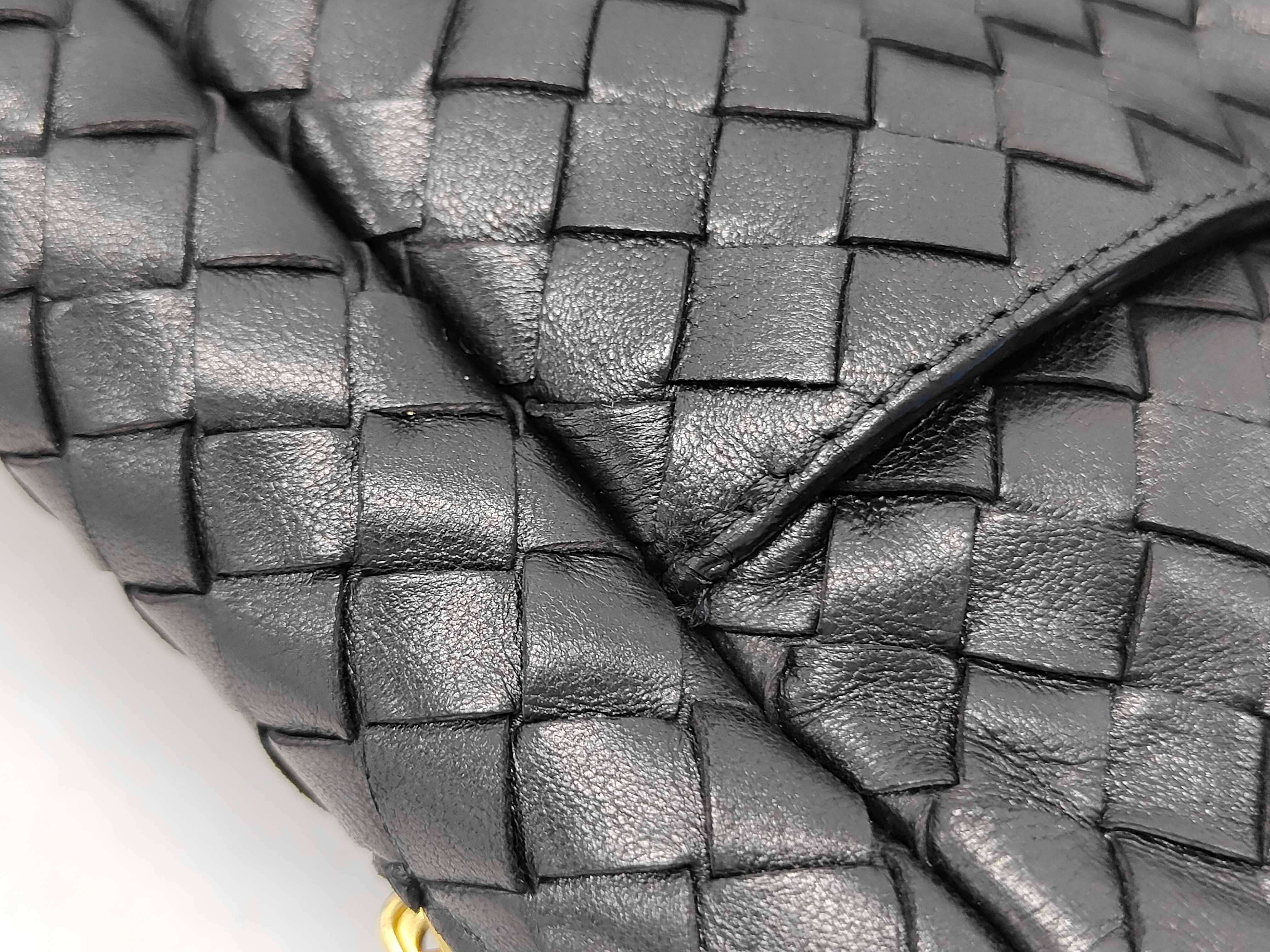 Intrecciato 2way black shoulder bag — view 10