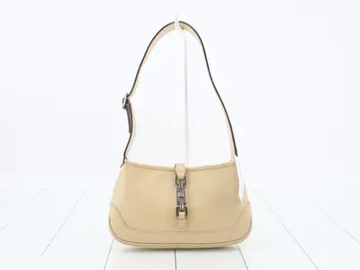 Jackie Shoulder Bag, Nappa Leather, Yellow, Silver Hardware