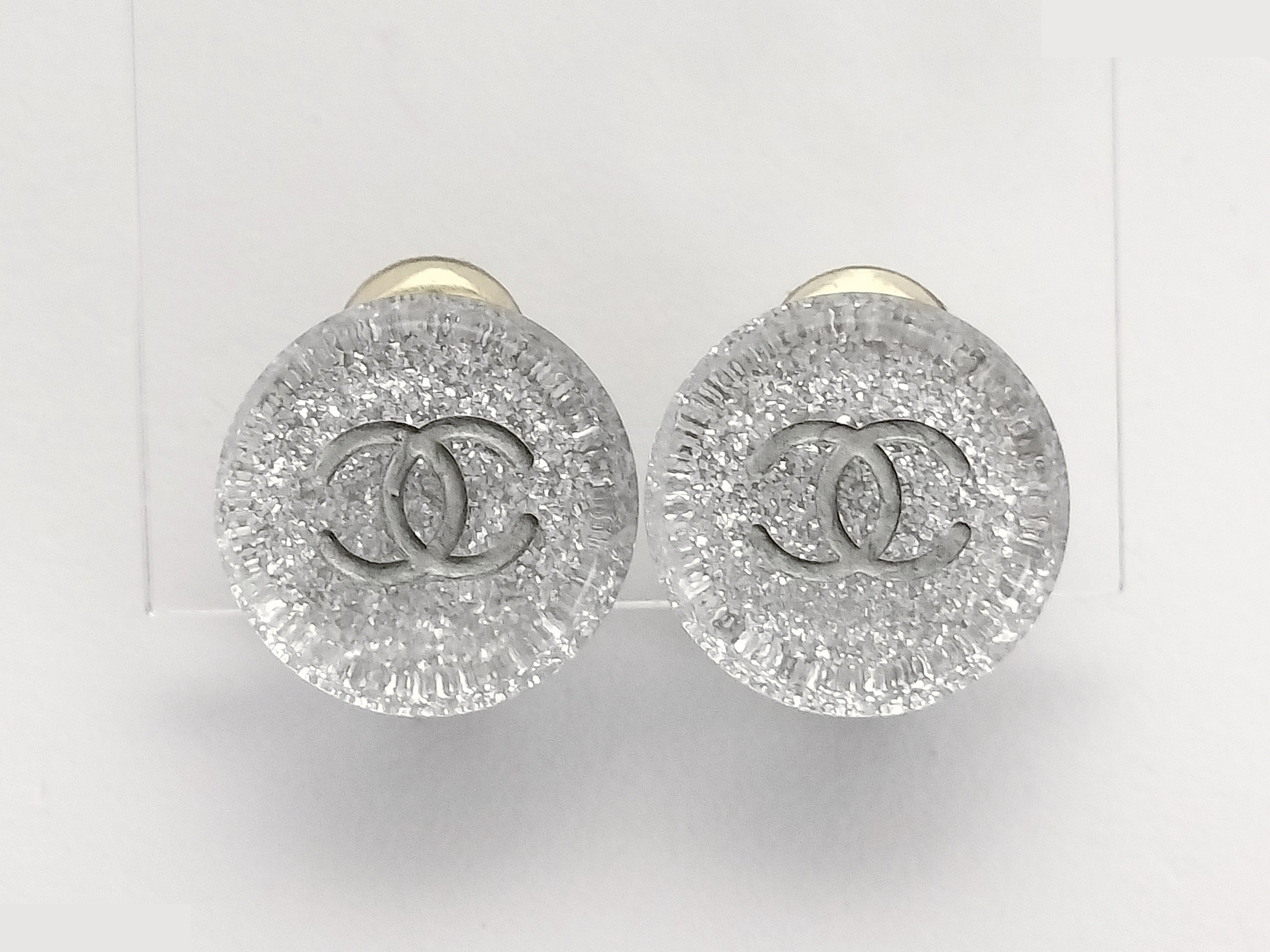 Coco Glitter Silver Earrings