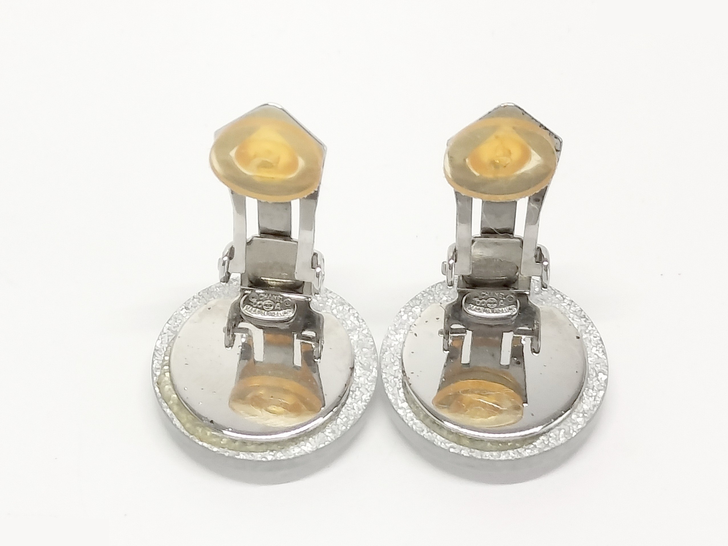 Coco Glitter Silver Earrings — view 2