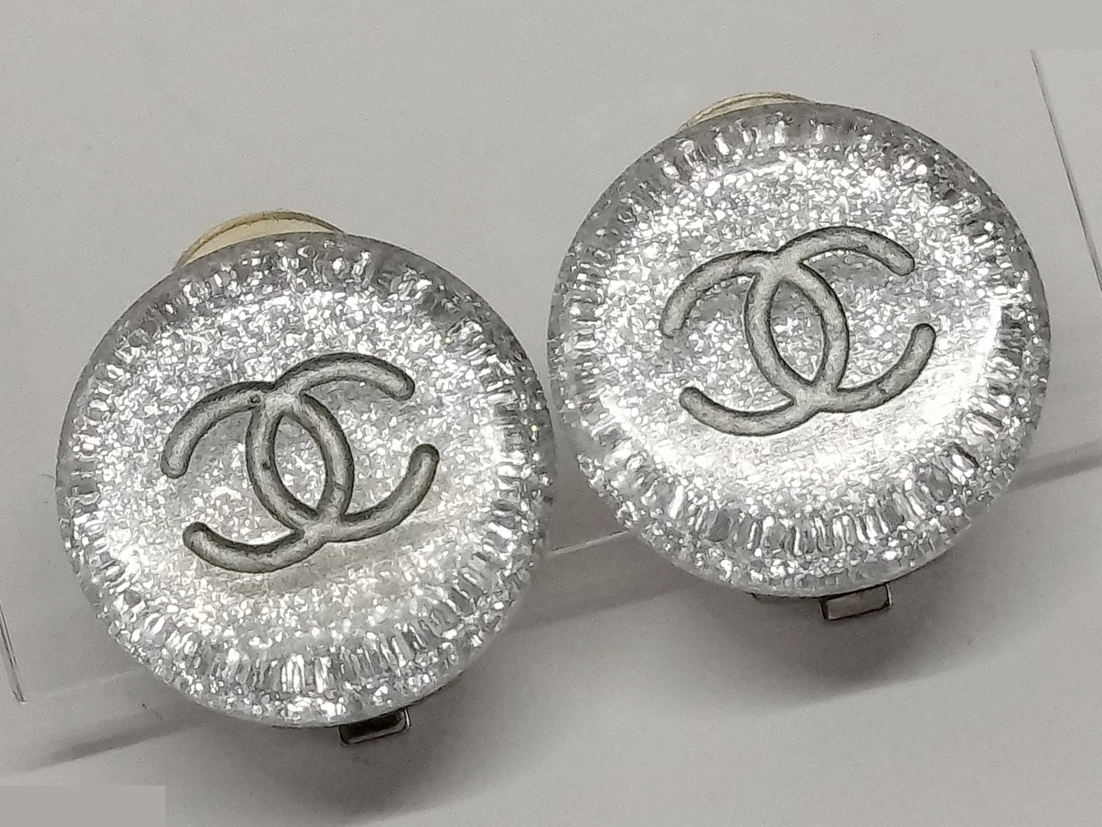 Coco Glitter Silver Earrings — view 5