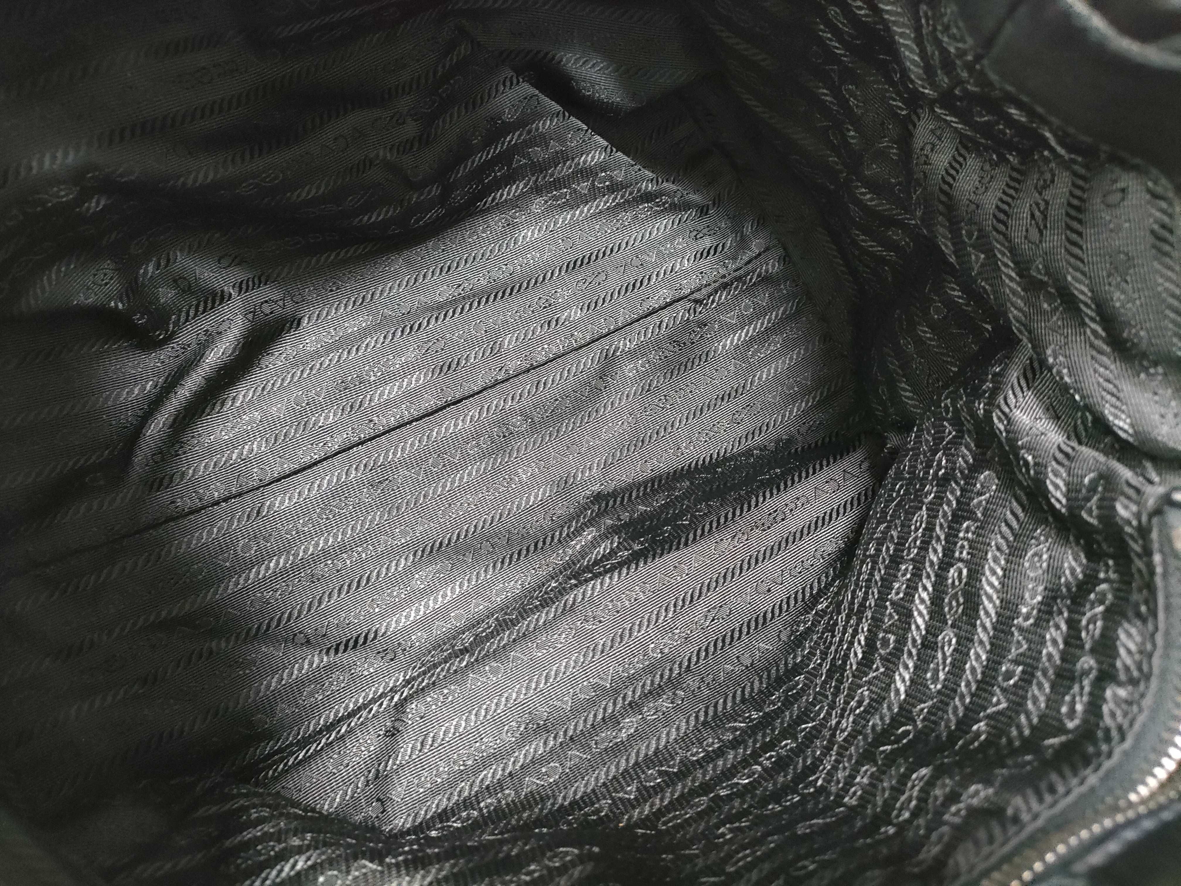 bag, nylon and leather, black handbag — view 13