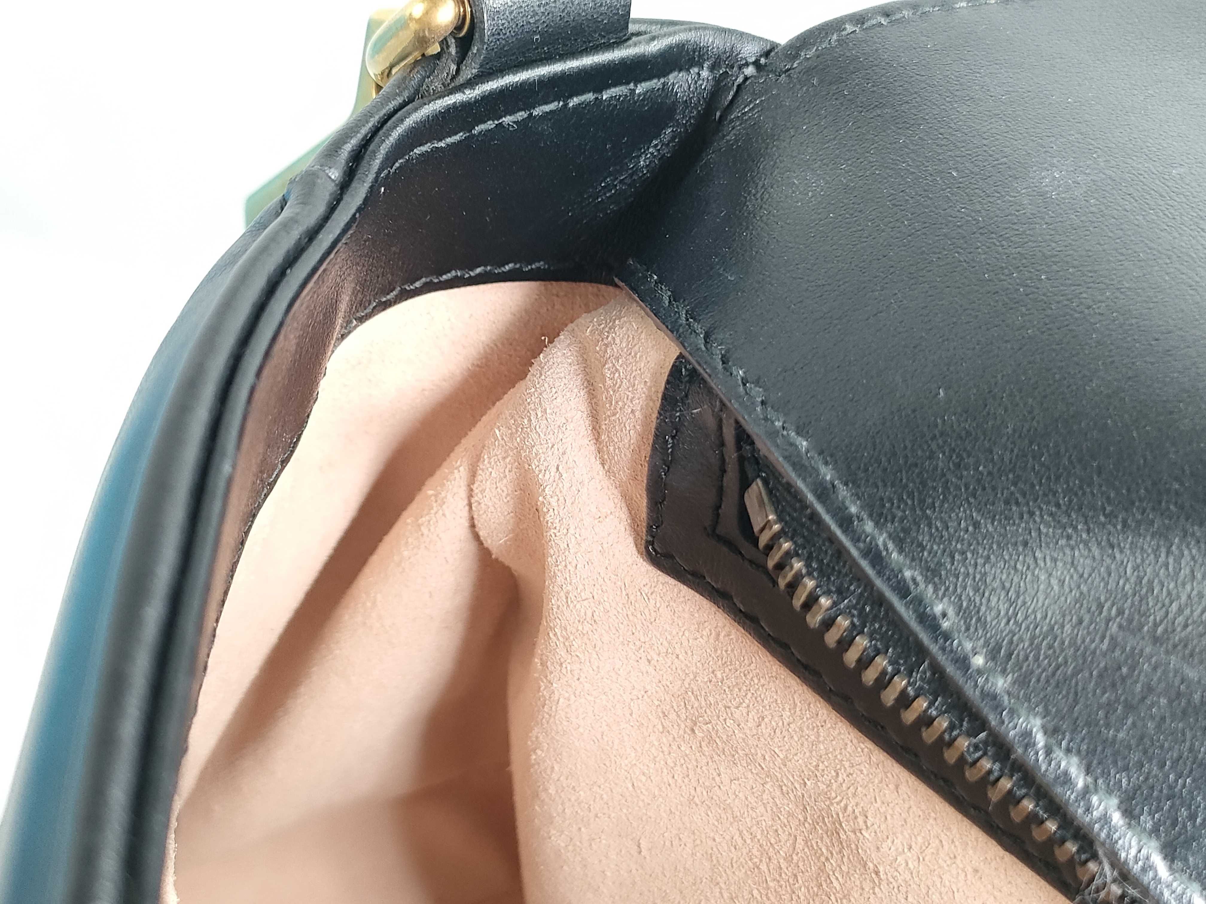Marmont Black calfskin medium shoulder bag with handle — view 11