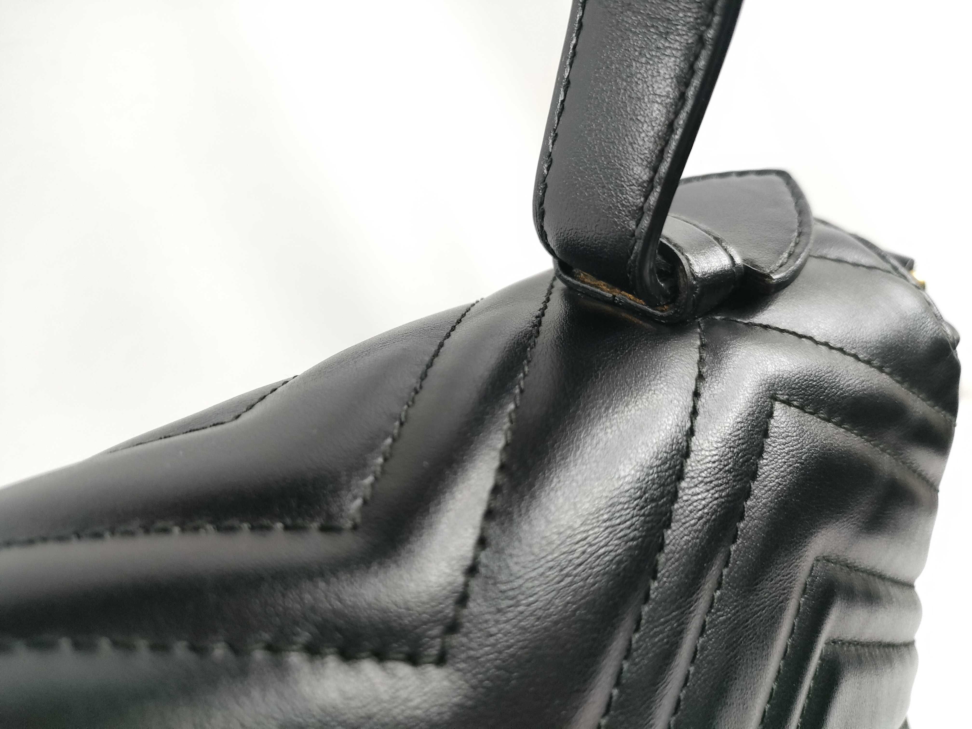 Marmont Black calfskin medium shoulder bag with handle — view 7