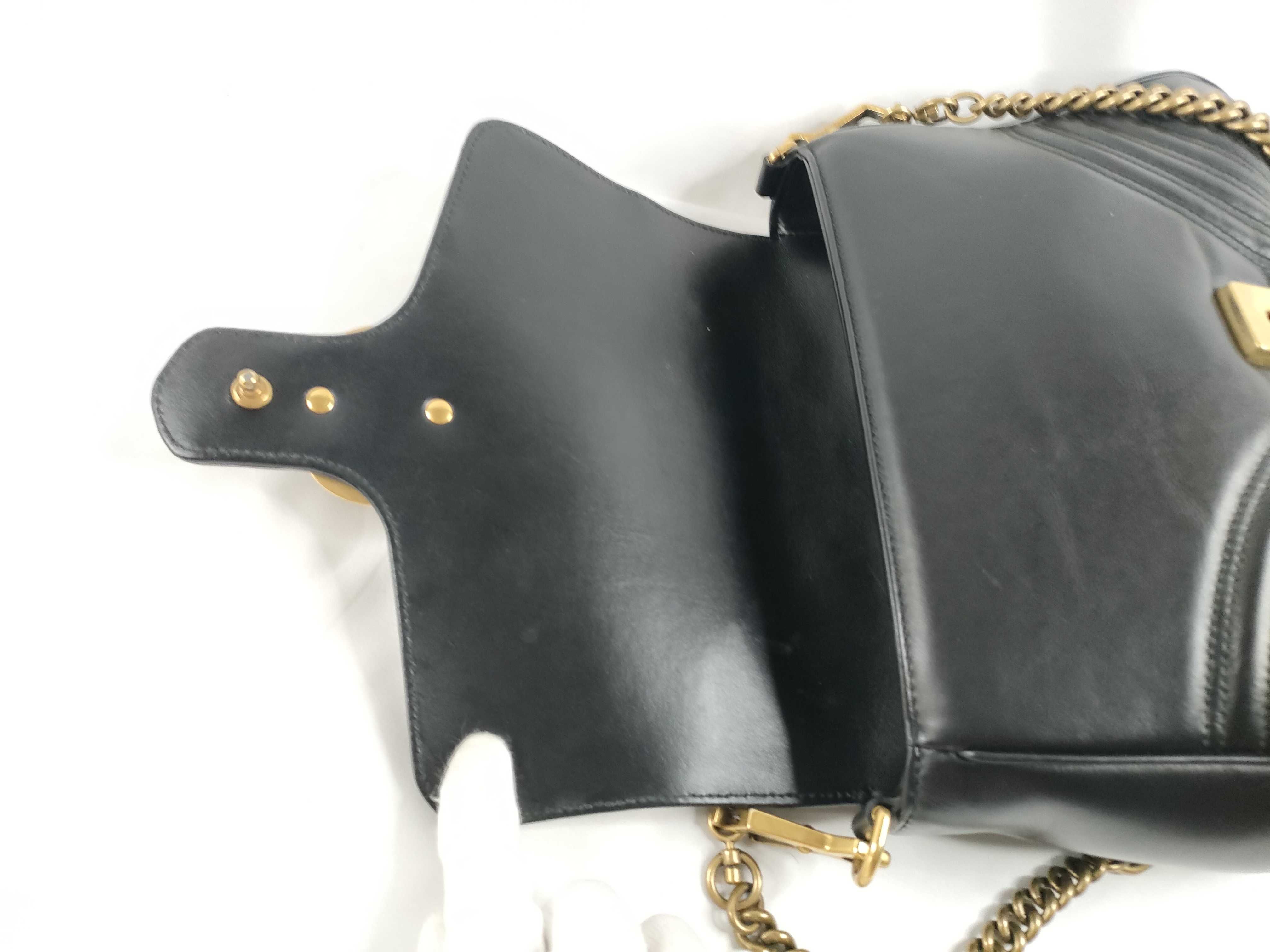 Marmont Black calfskin medium shoulder bag with handle — view 8