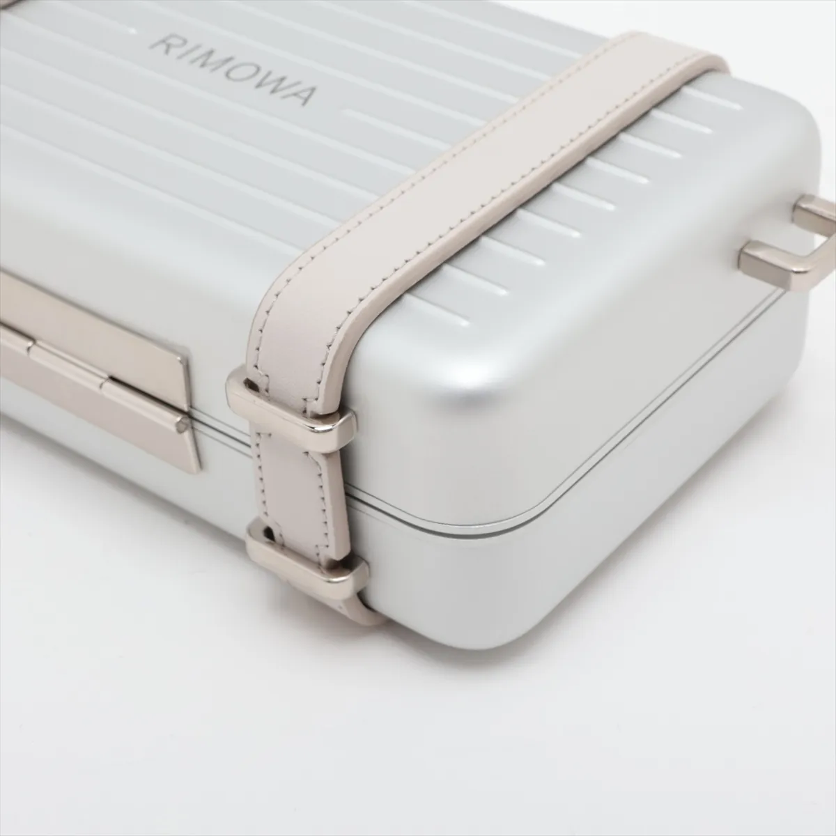 x Rimowa Personal Aluminum Shoulder Bag, Silver — view 3