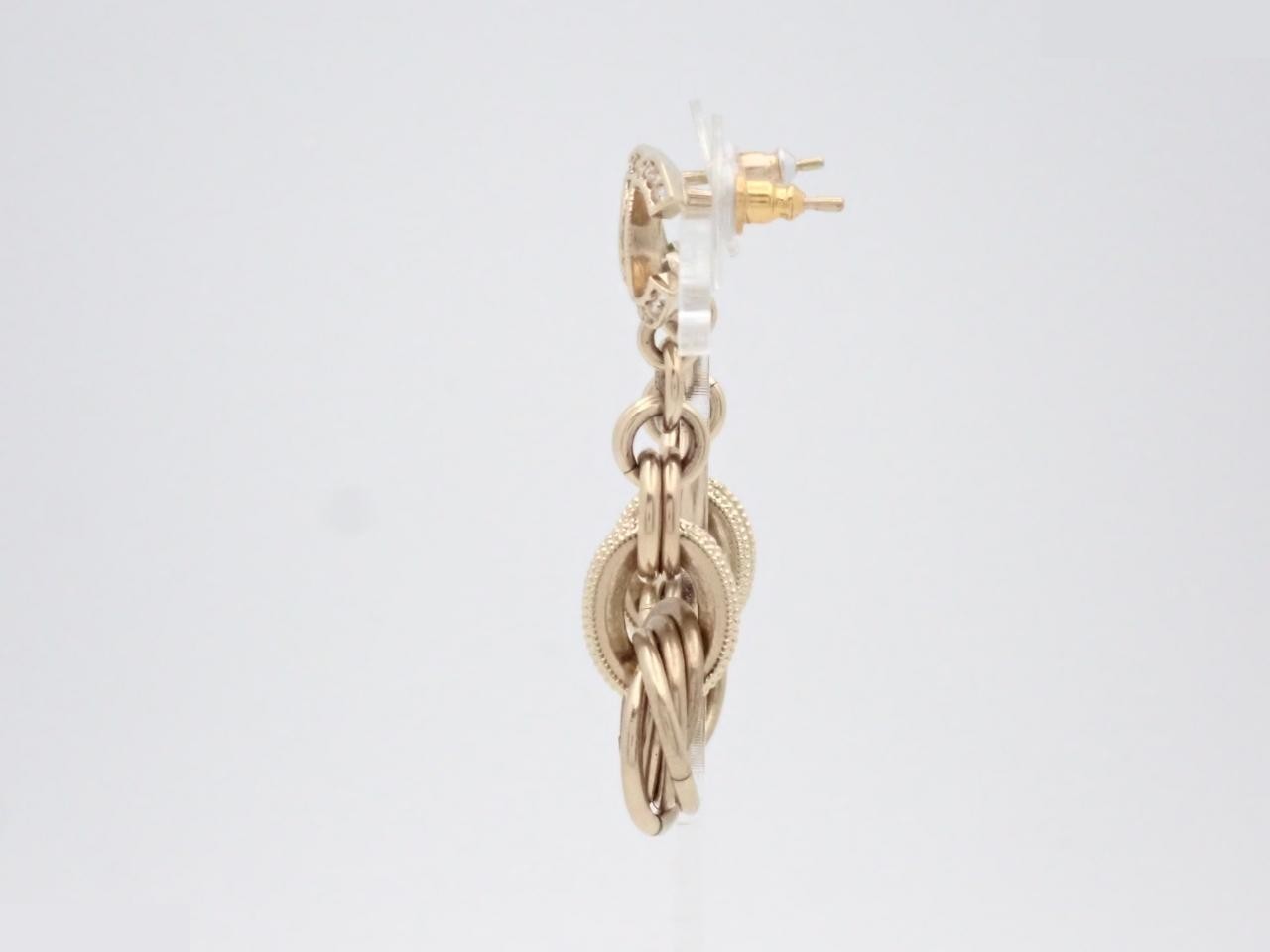 Coco Mark Rhinestone Earrings GP/Metal A17B — view 3