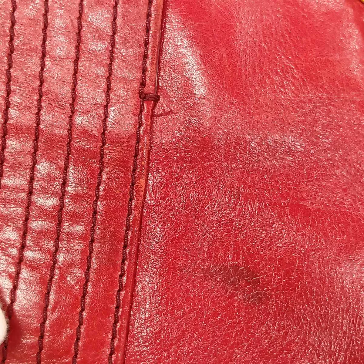 8BT139 Leather Chain Shoulder Bag, Red — view 9