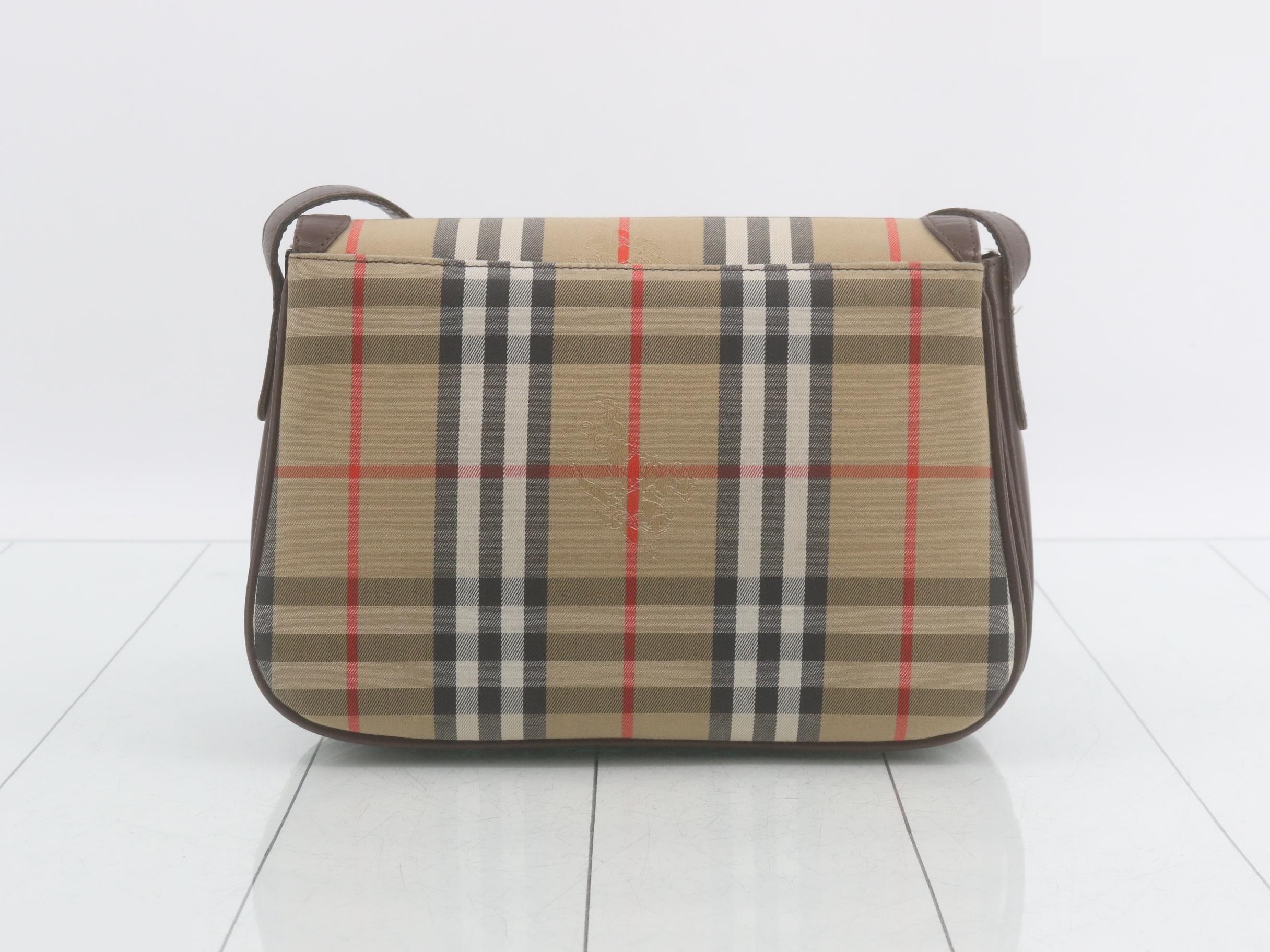 Shoulder bag, Nova Check pattern, beige canvas — view 2