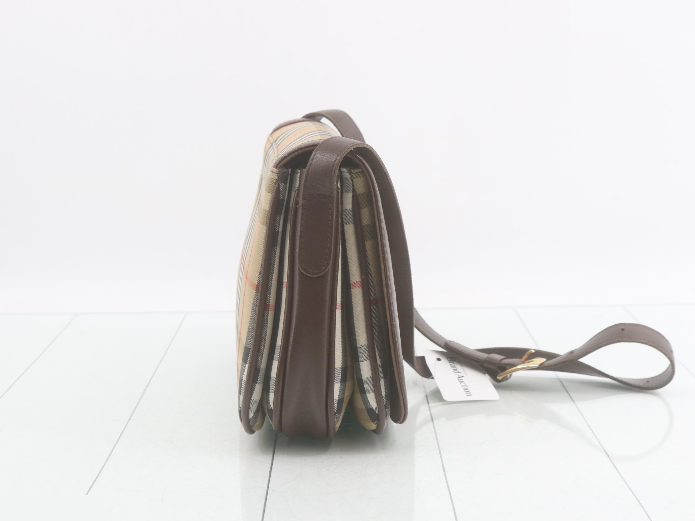 Shoulder bag, Nova Check pattern, beige canvas — view 4