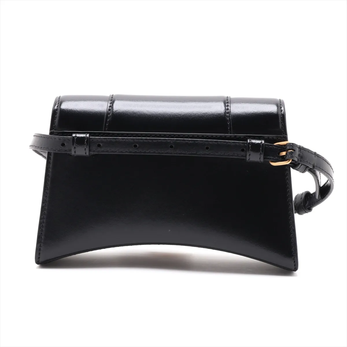 Hourglass Leather Body Bag, Black 610460 — view 2