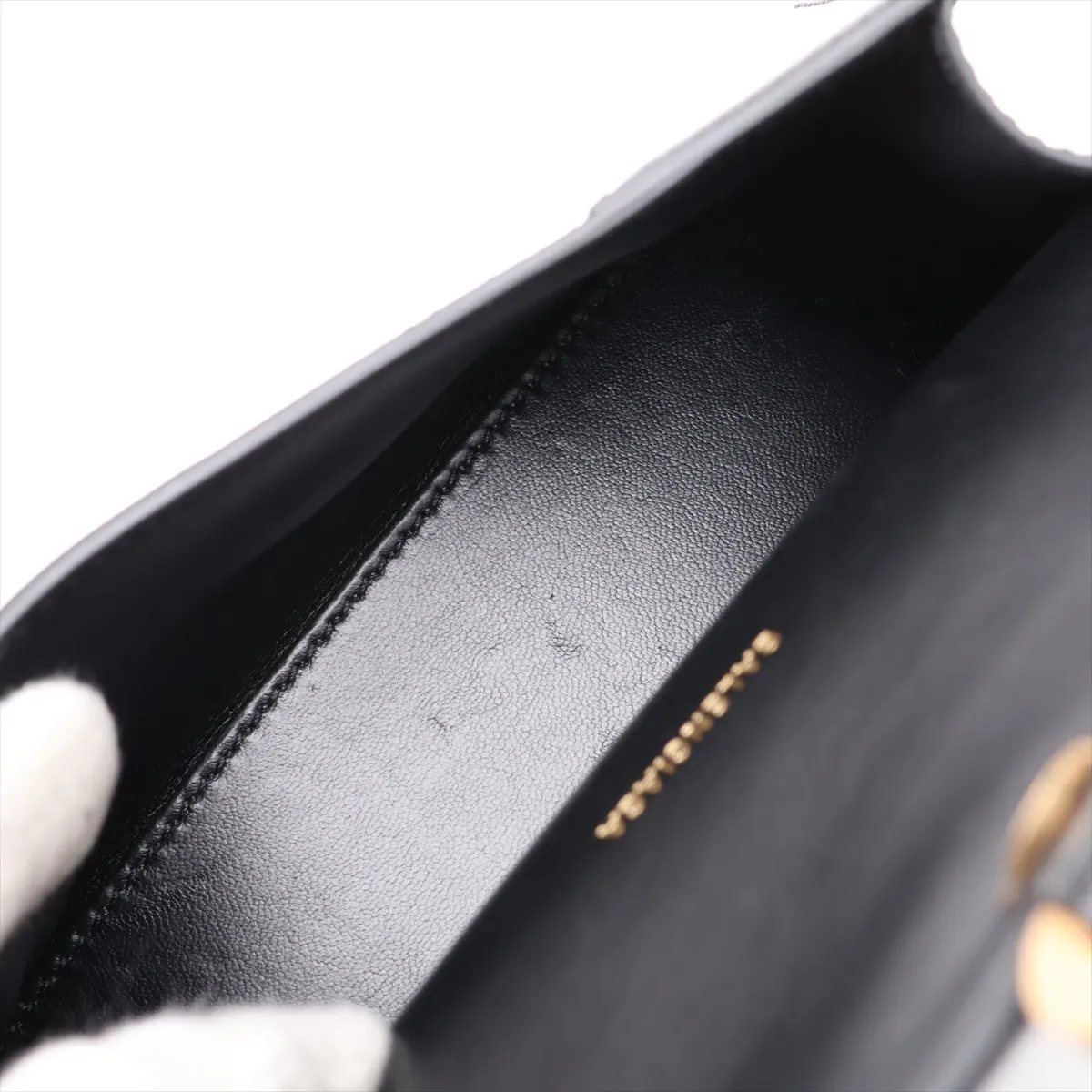 Hourglass Leather Body Bag, Black 610460 — view 6