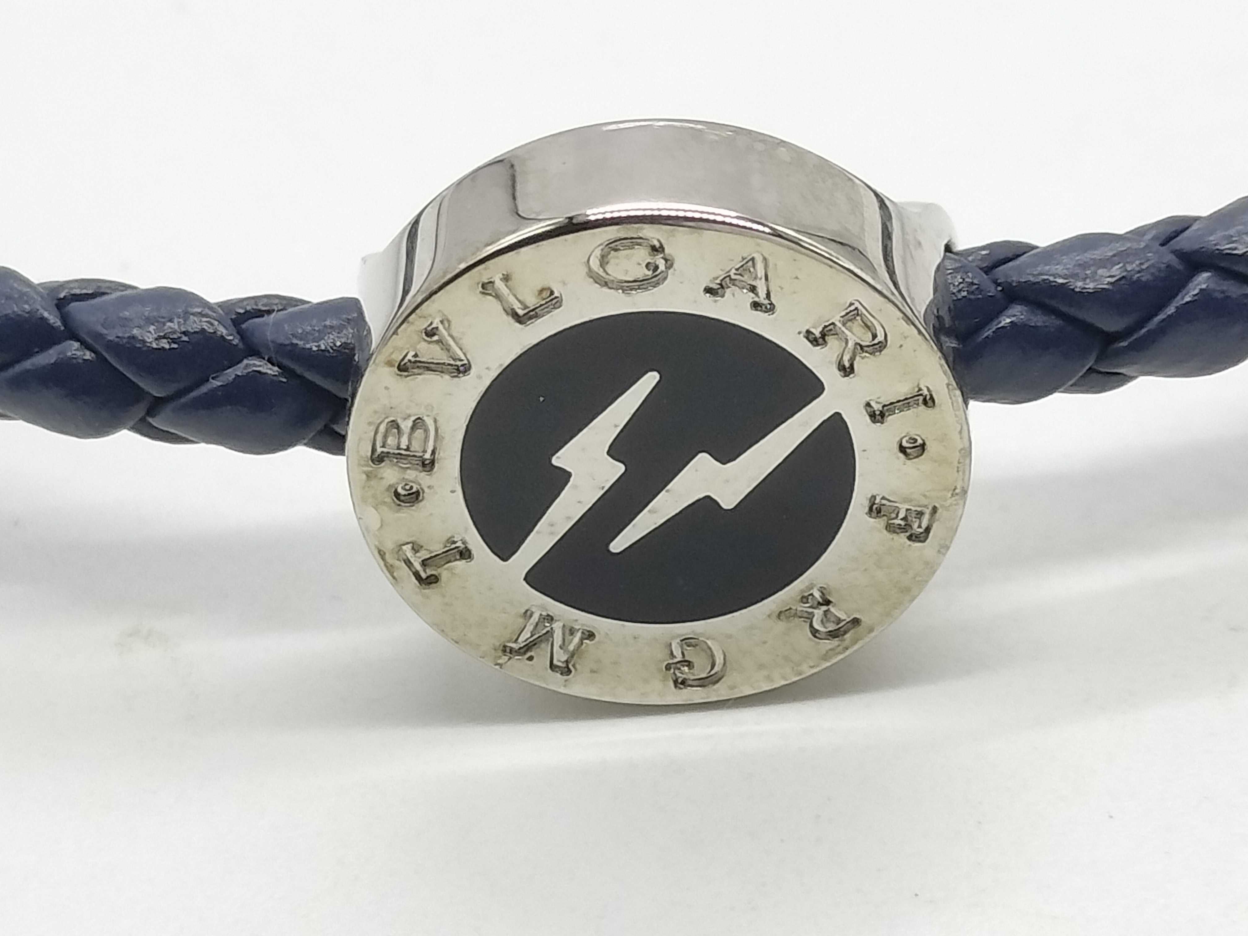 Bulgari Bulgari/Man Leather Single Strand Bracelet/Bangle — view 2