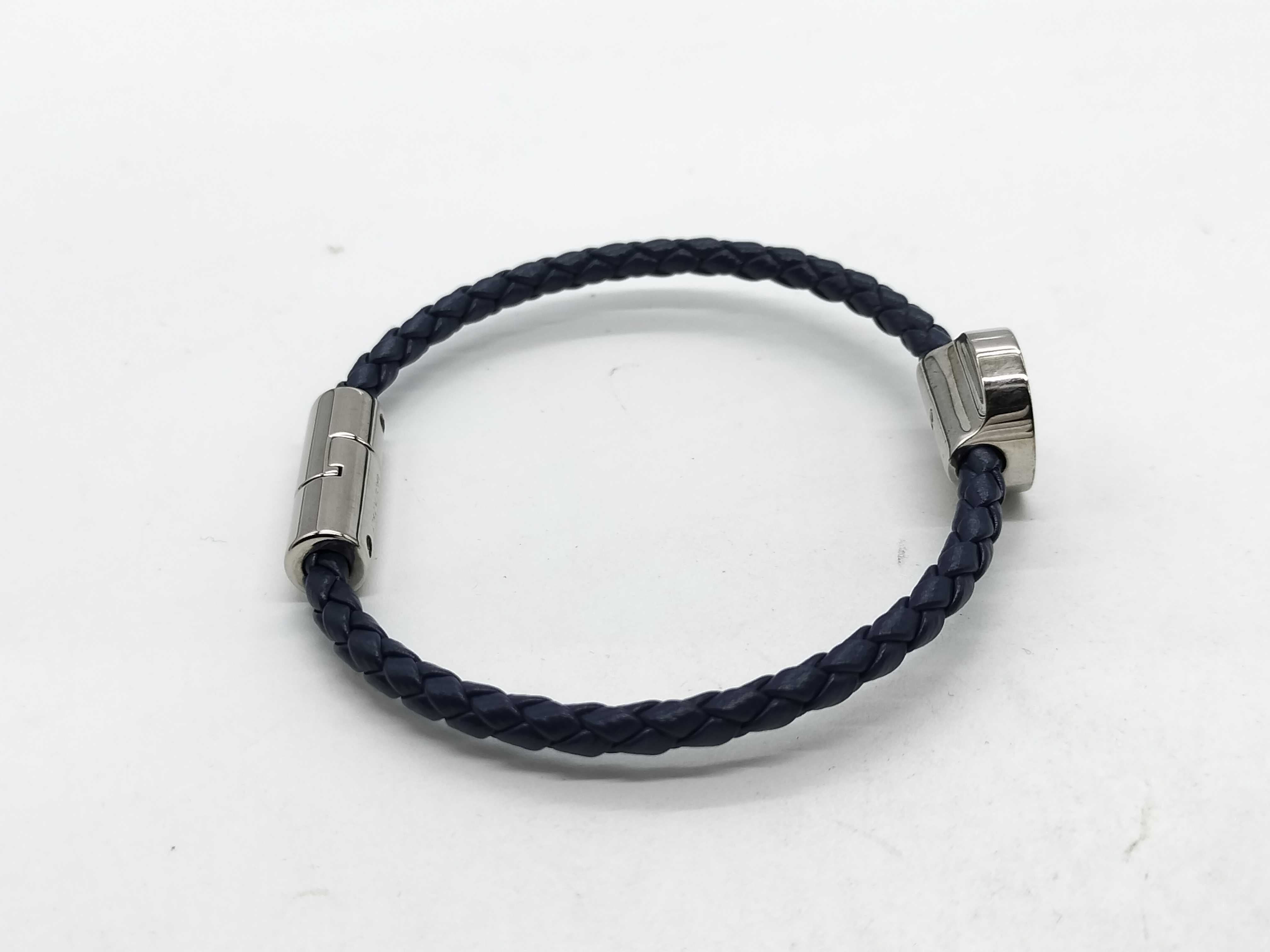 Bulgari Bulgari/Man Leather Single Strand Bracelet/Bangle — view 3