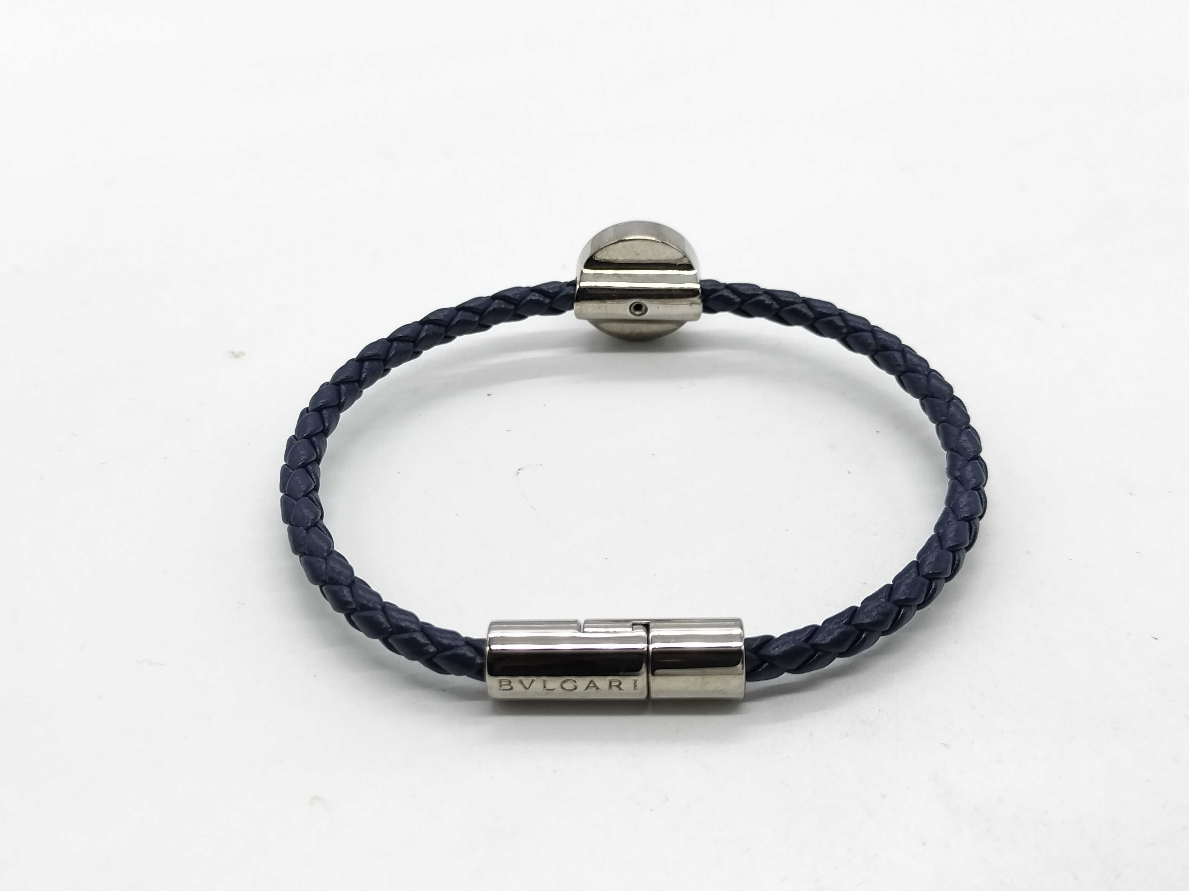 Bulgari Bulgari/Man Leather Single Strand Bracelet/Bangle — view 4