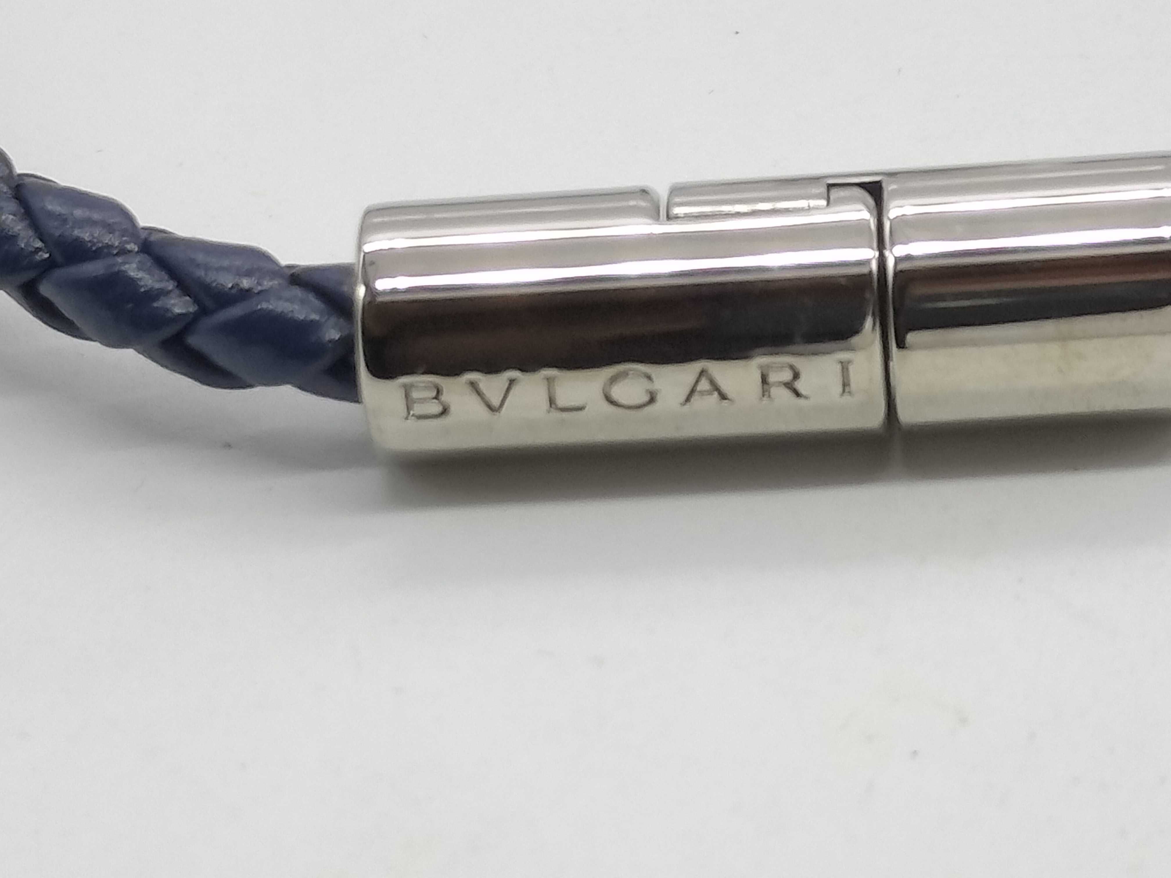 Bulgari Bulgari/Man Leather Single Strand Bracelet/Bangle — view 5