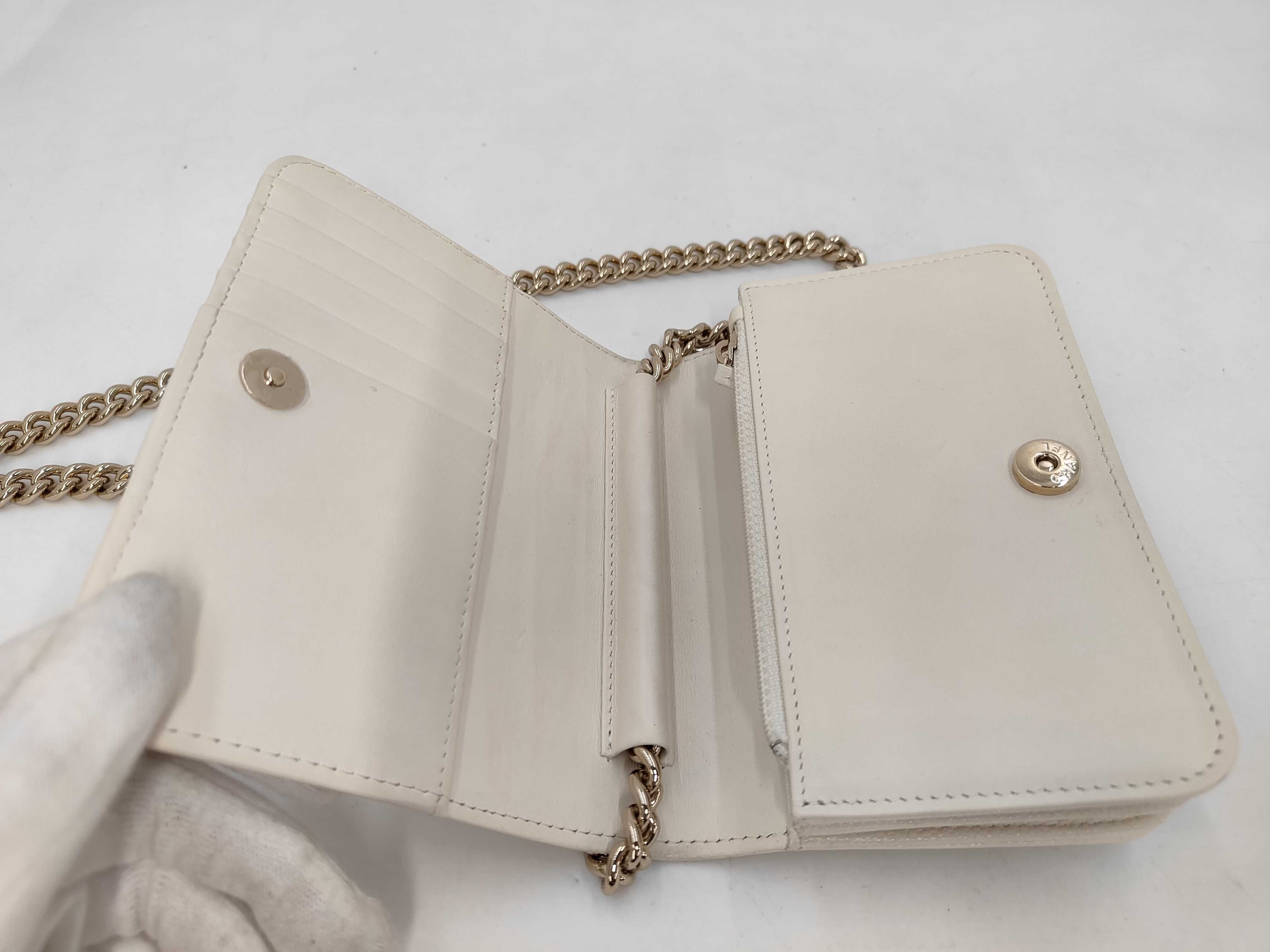 BAG BOY CAVIAR SKIN WALLET ON CHAIN ​​WHITE NO.31 Shoulder Bag — view 8