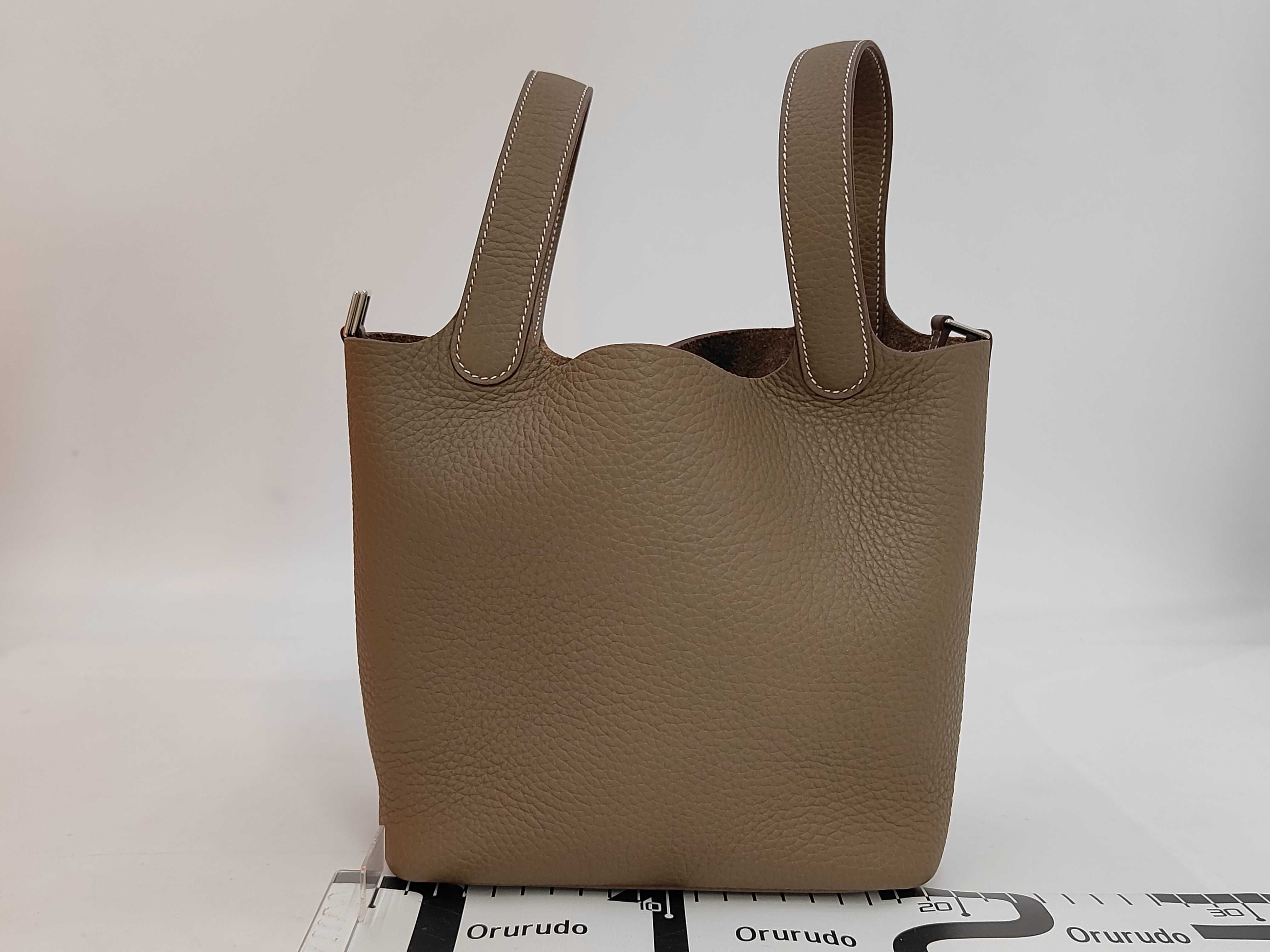 Picotin PM K stamp Etoupe handbag — view 2