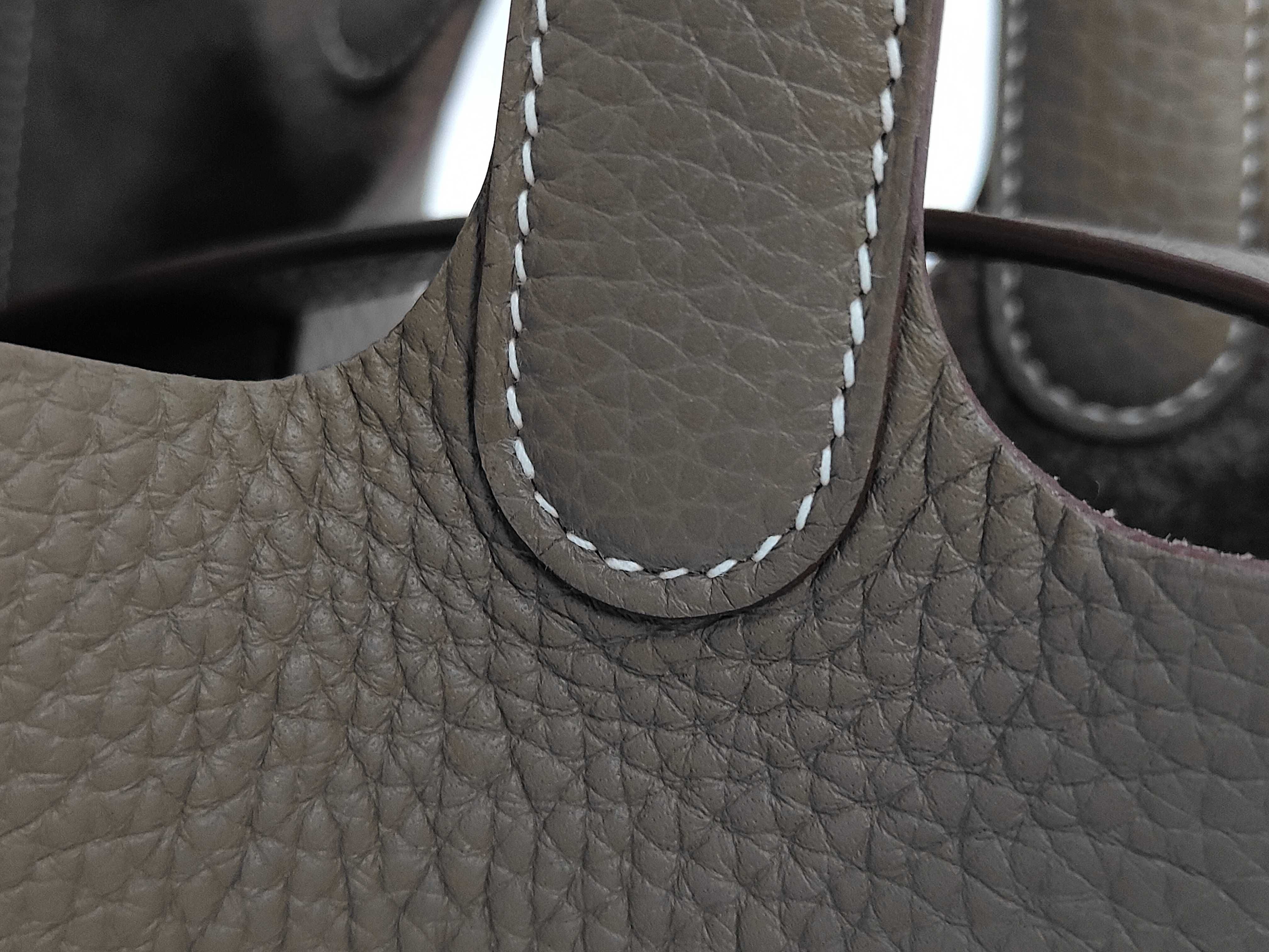 Picotin PM K stamp Etoupe handbag — view 7