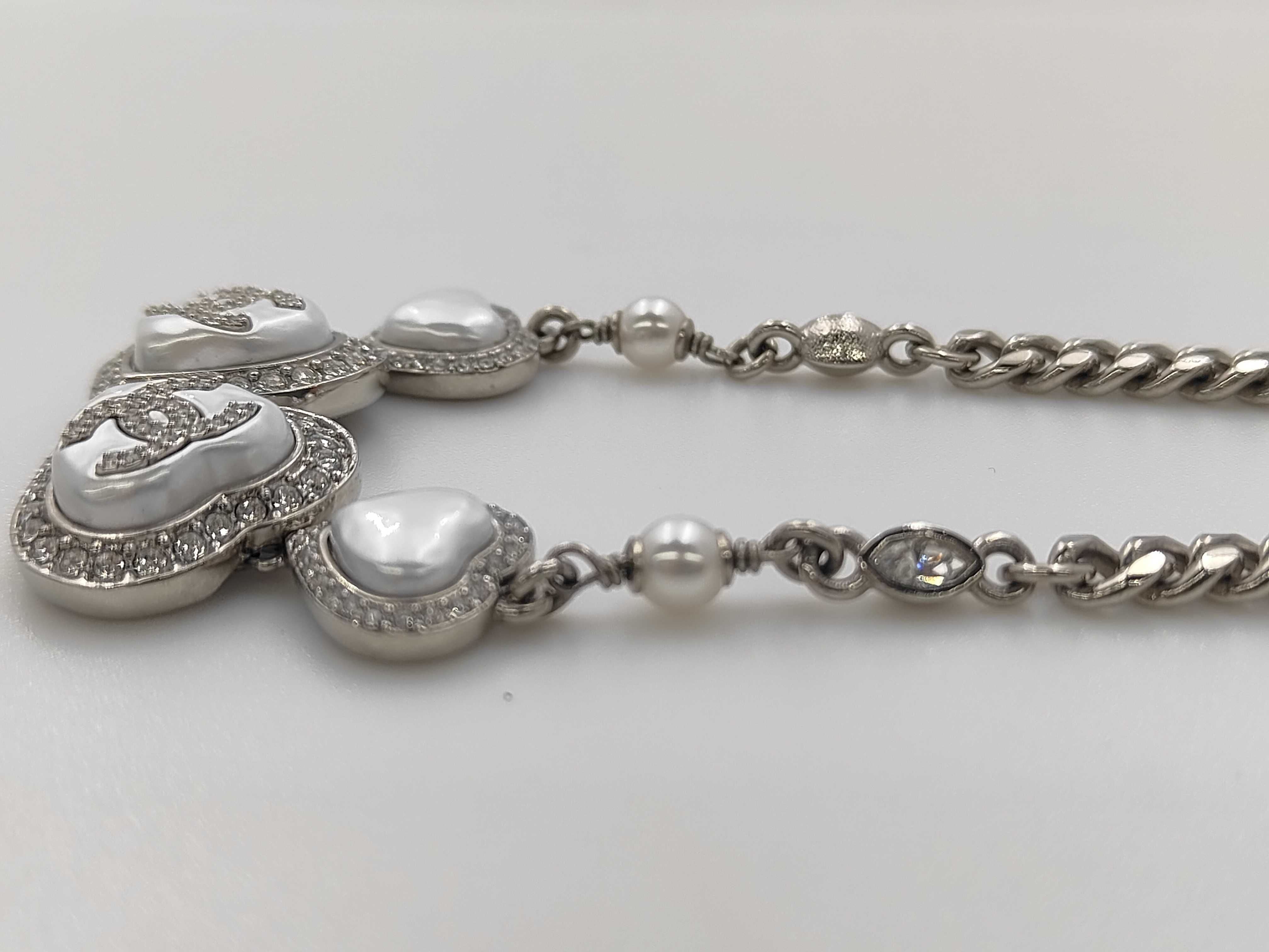 Coco Mark Rhinestone Heart Choker 38cm 38.5g Necklace — view 3