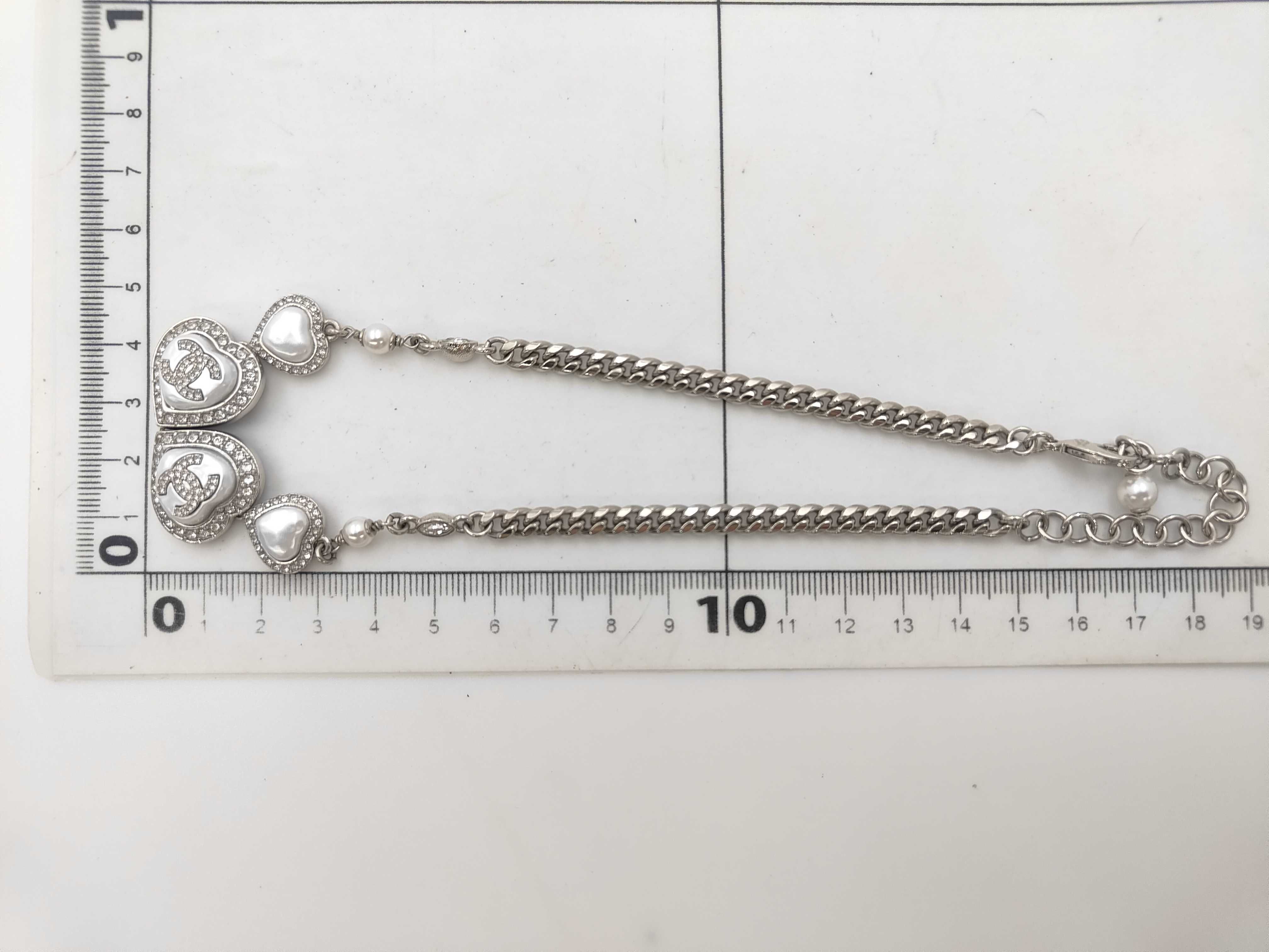 Coco Mark Rhinestone Heart Choker 38cm 38.5g Necklace — view 6