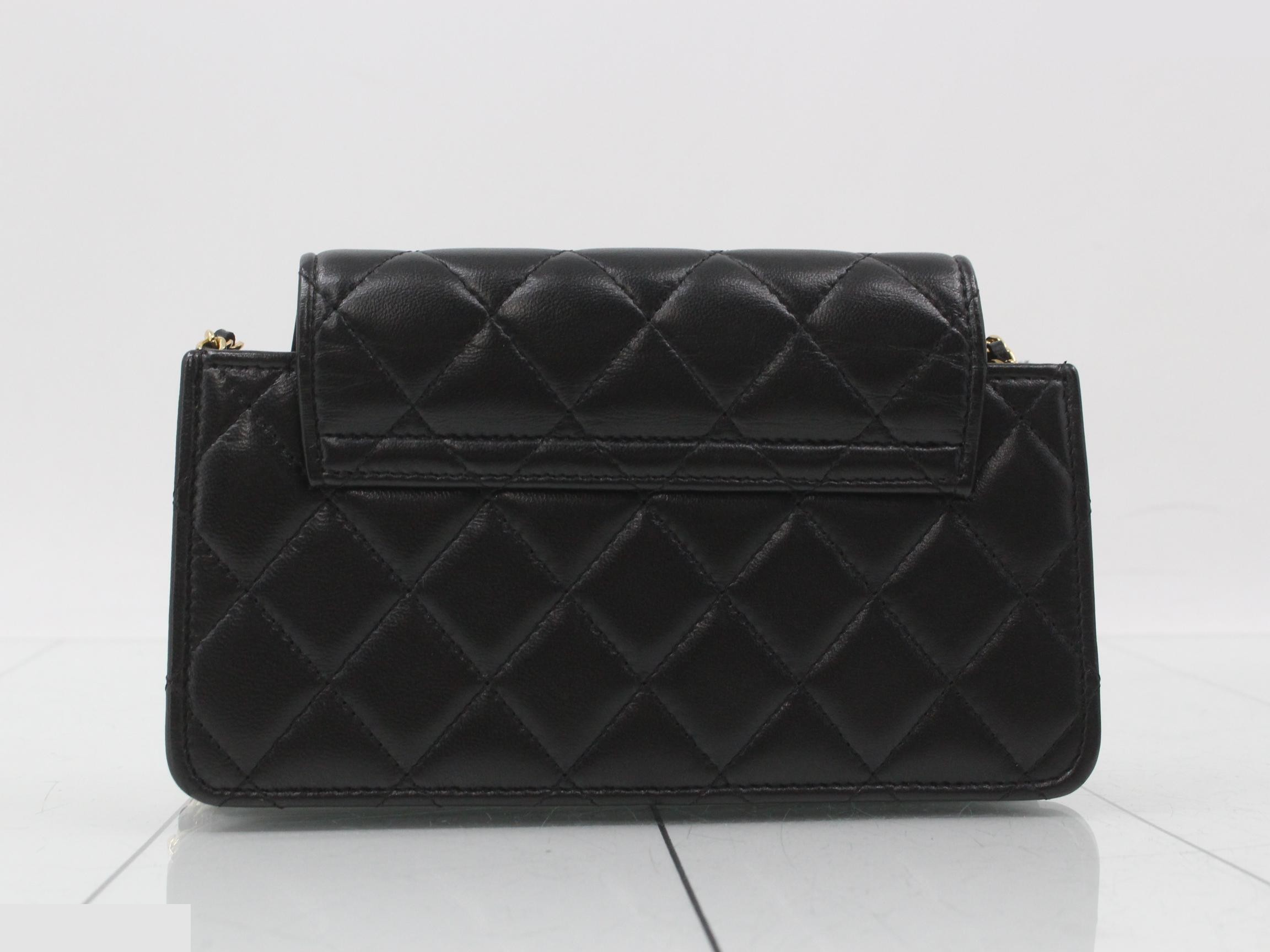 Lambskin Coco Mark Chain Shoulder Bag — view 2